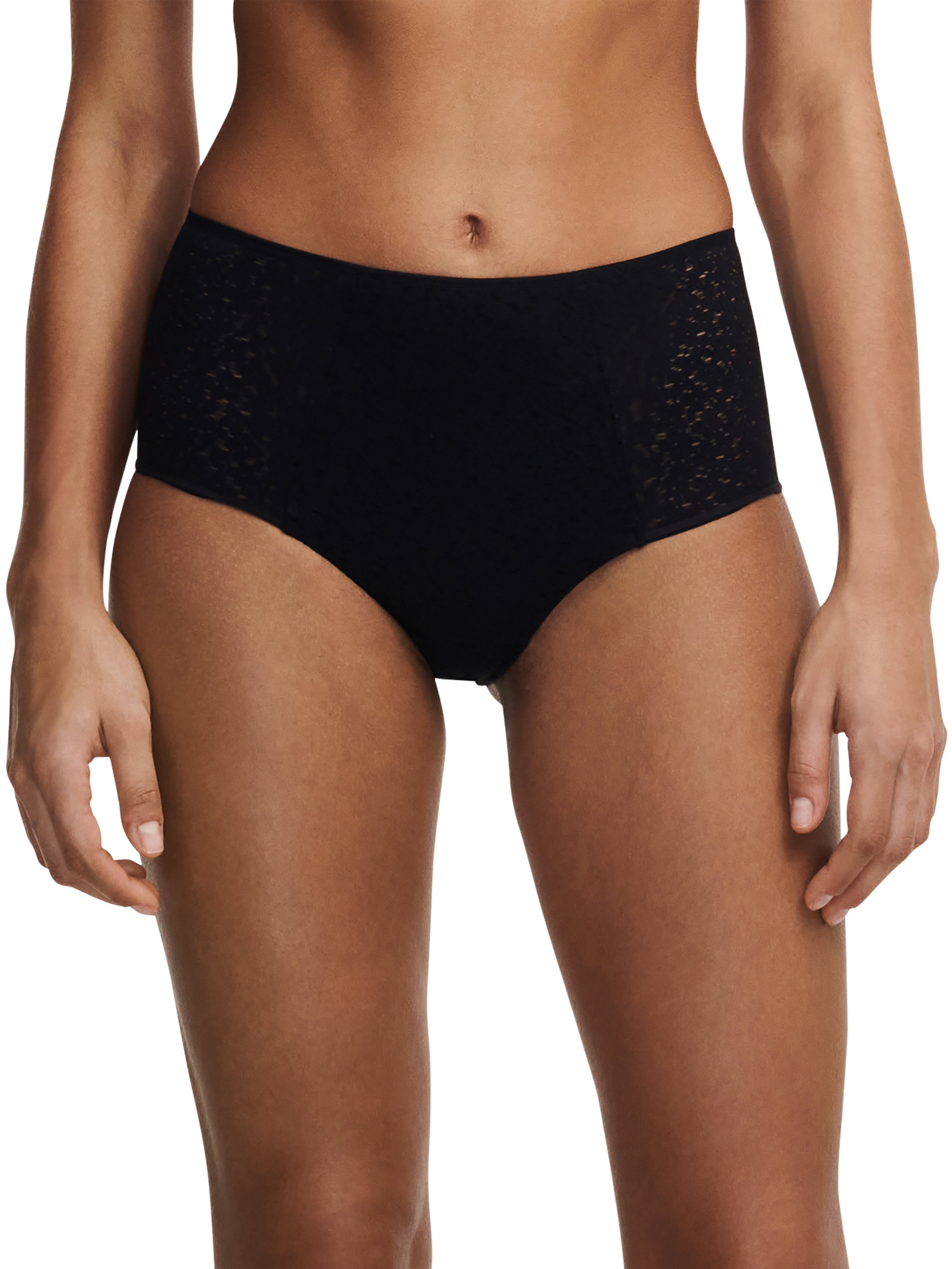 High-waisted lace panties CHANTELLE Black
