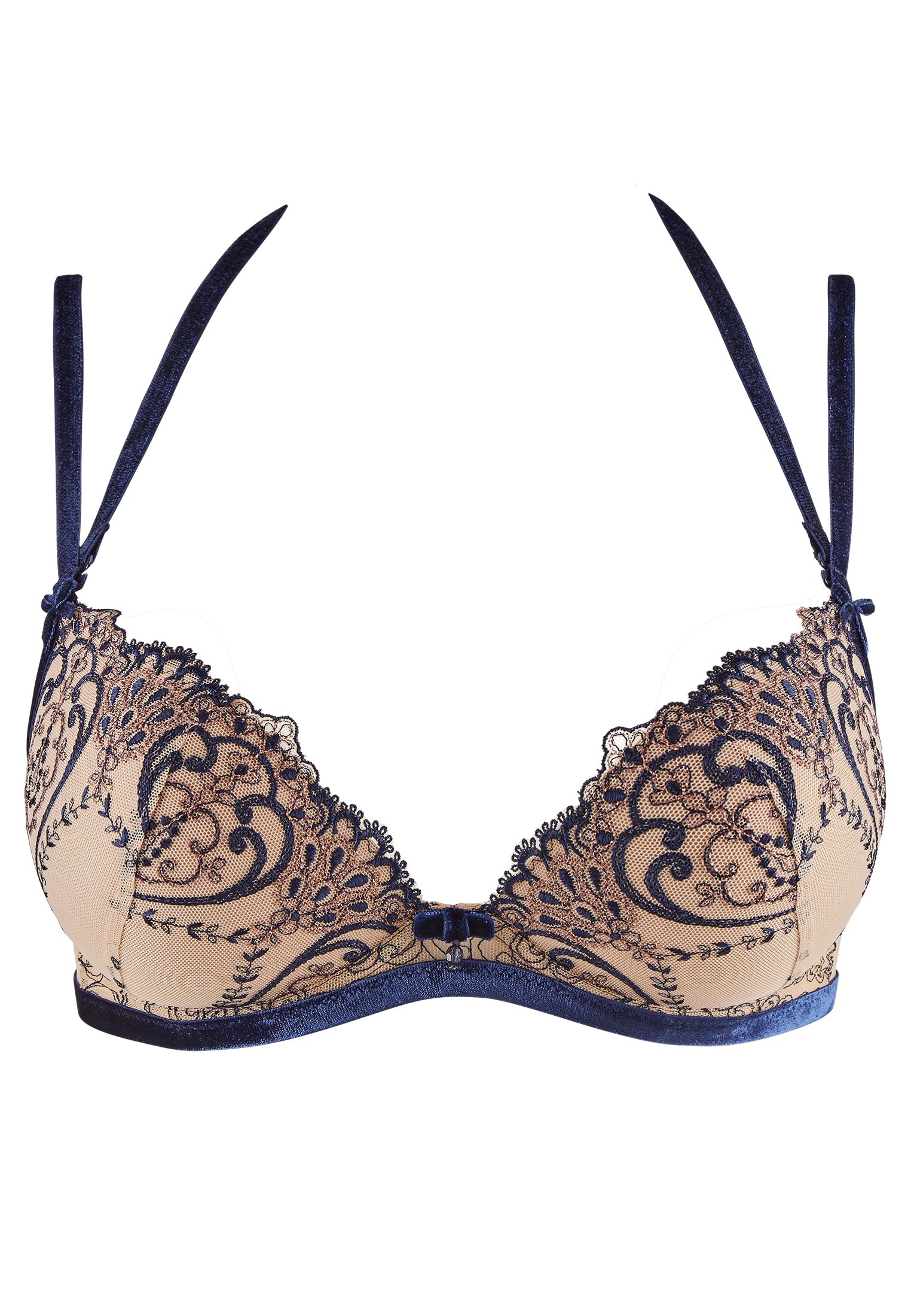 Amour Précieux Diamant black  push-up shell bra AUBADE Blue