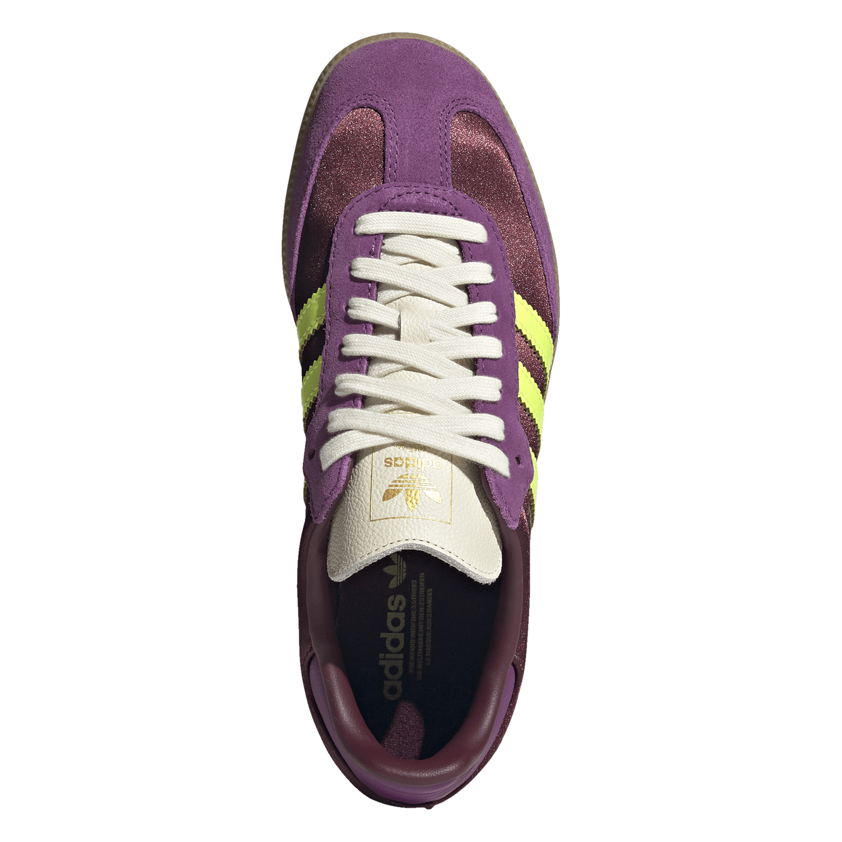 Contrasting leather-effect low-top sneakers ADIDAS Purple