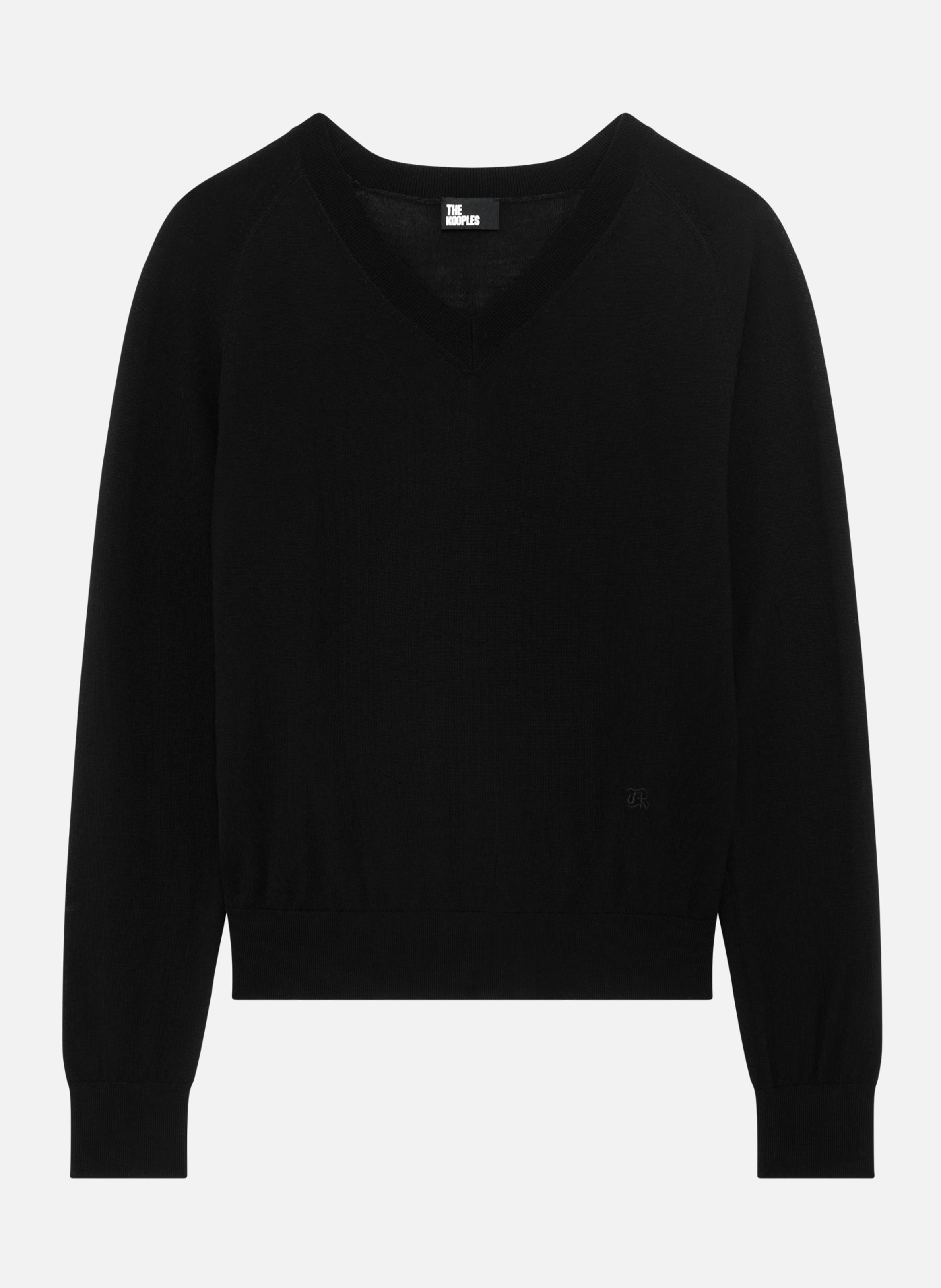 Bunelle wool V-neck sweater THE KOOPLES Black