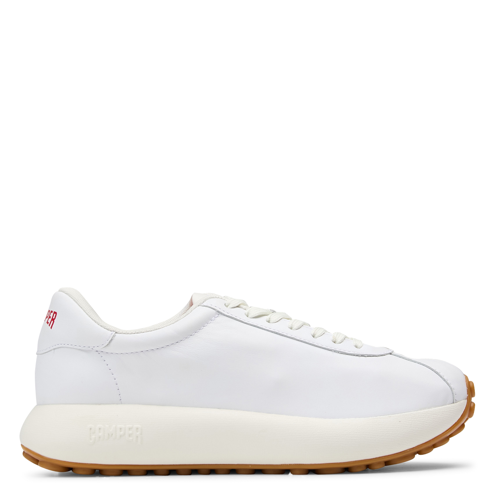 Baskets basses unies en cuir CAMPER Blanc