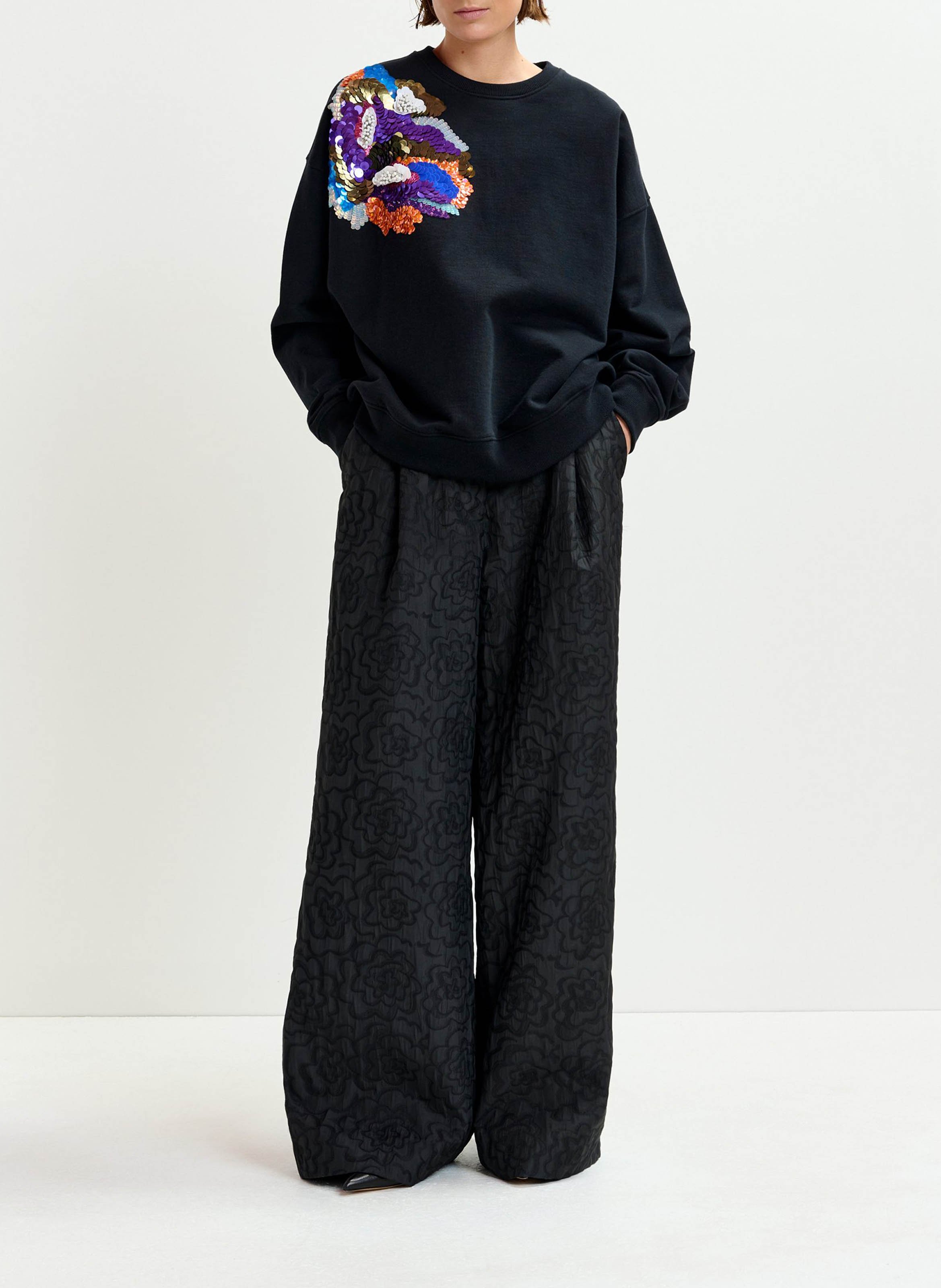 Sweat oversize col rond brodé ESSENTIEL ANTWERP Multicolore