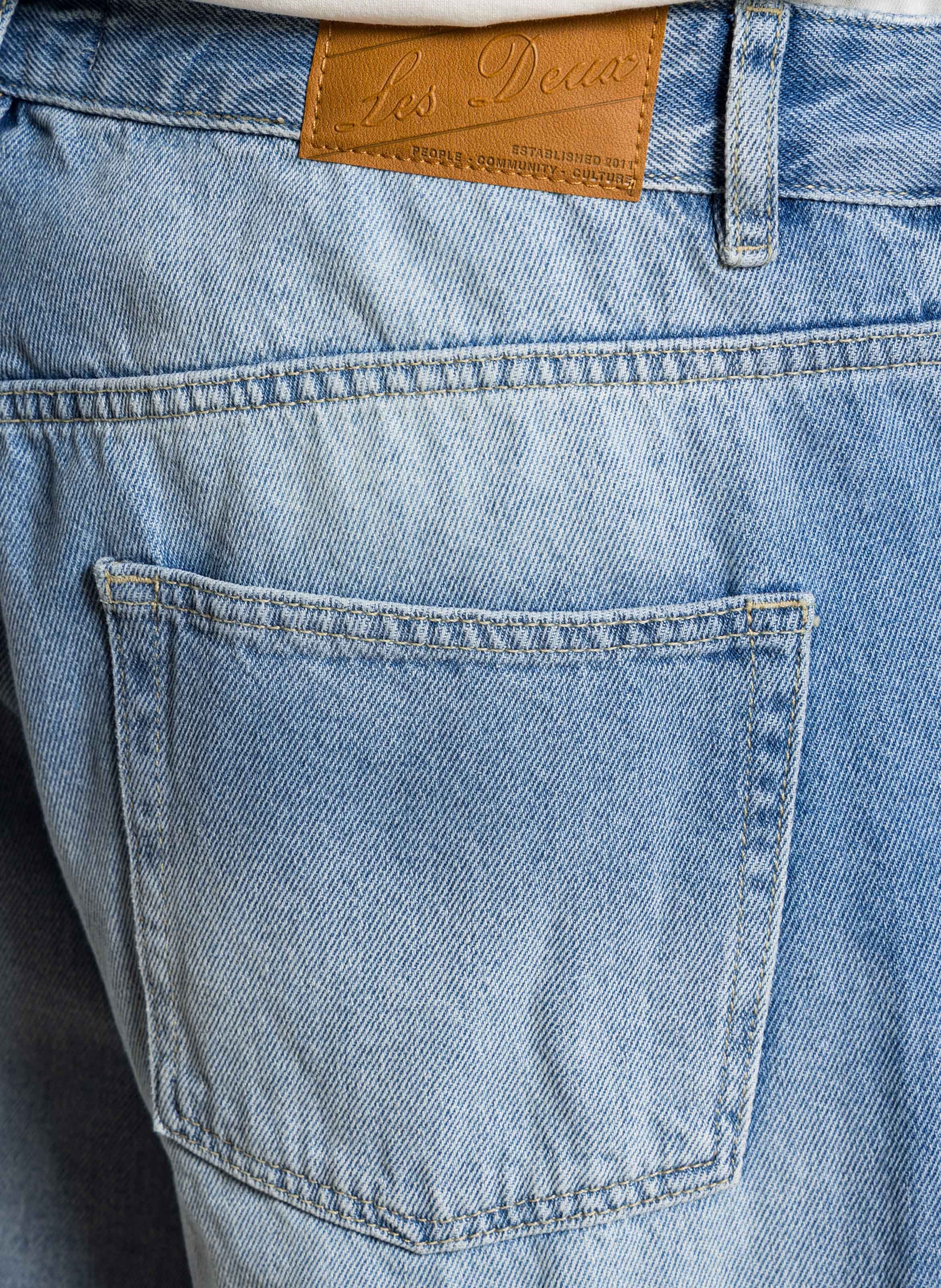 Straight organic cotton jeans LES DEUX Blue