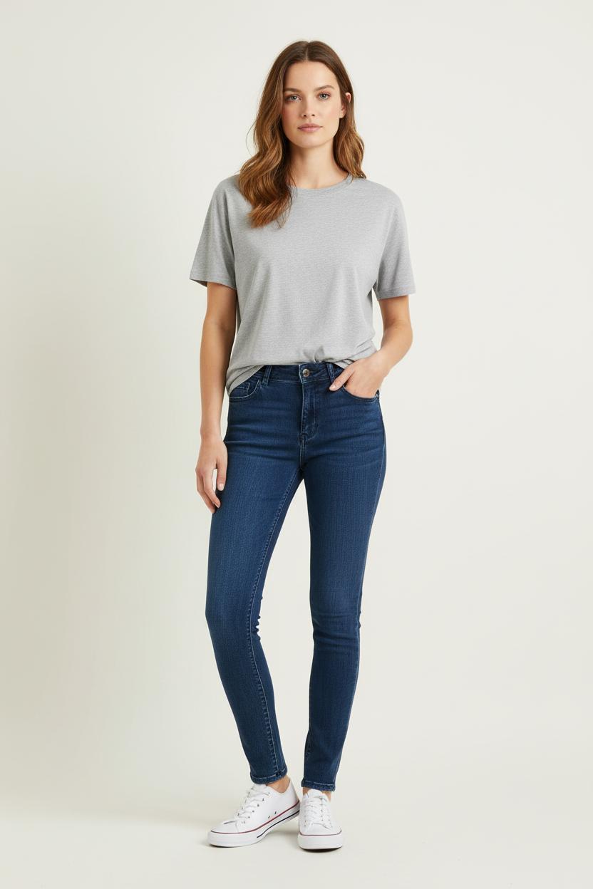 Cropped slim jeans with studs SEZANE - Seconde main Blue