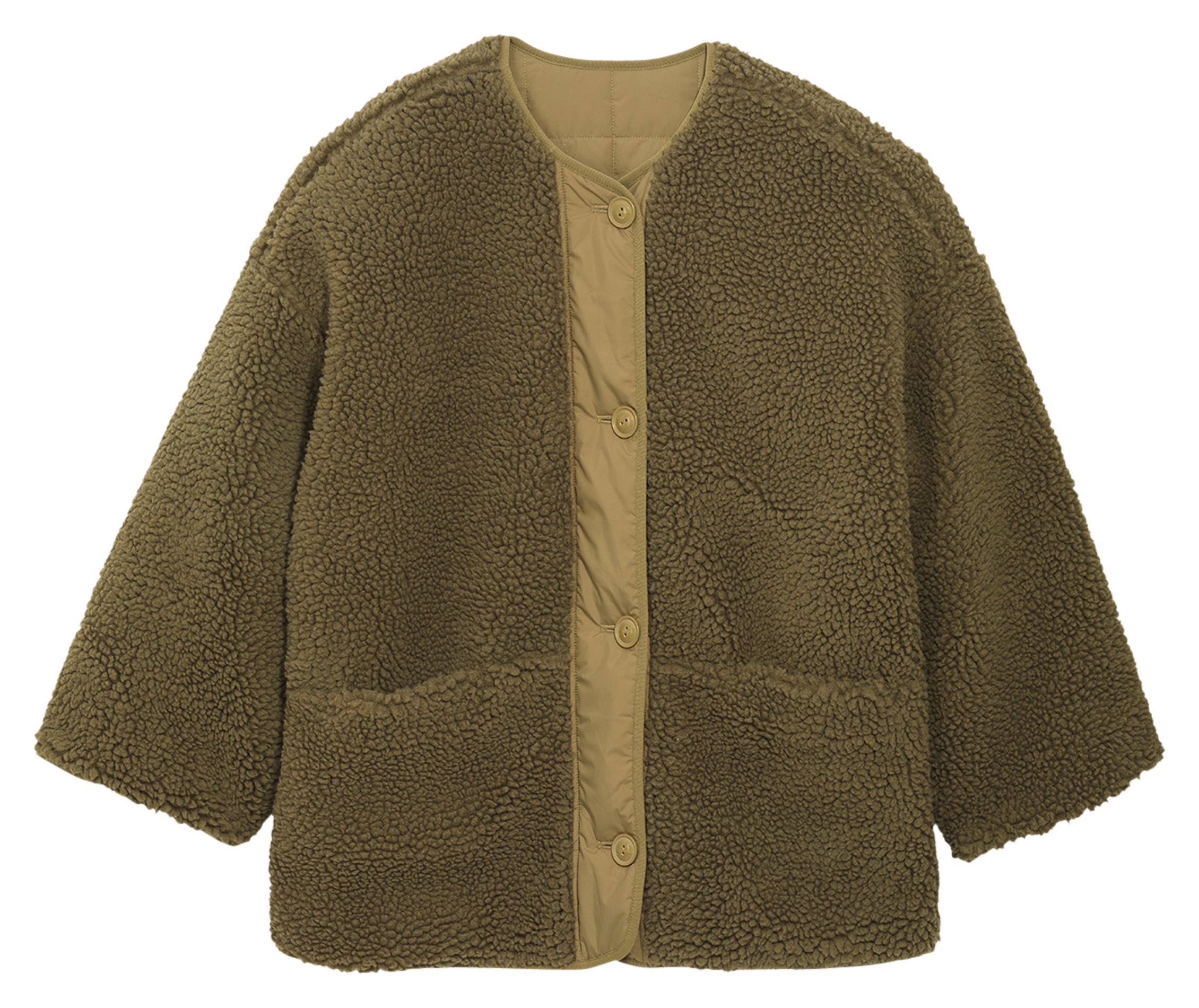 Reversible round neck jacket AIGLE Green