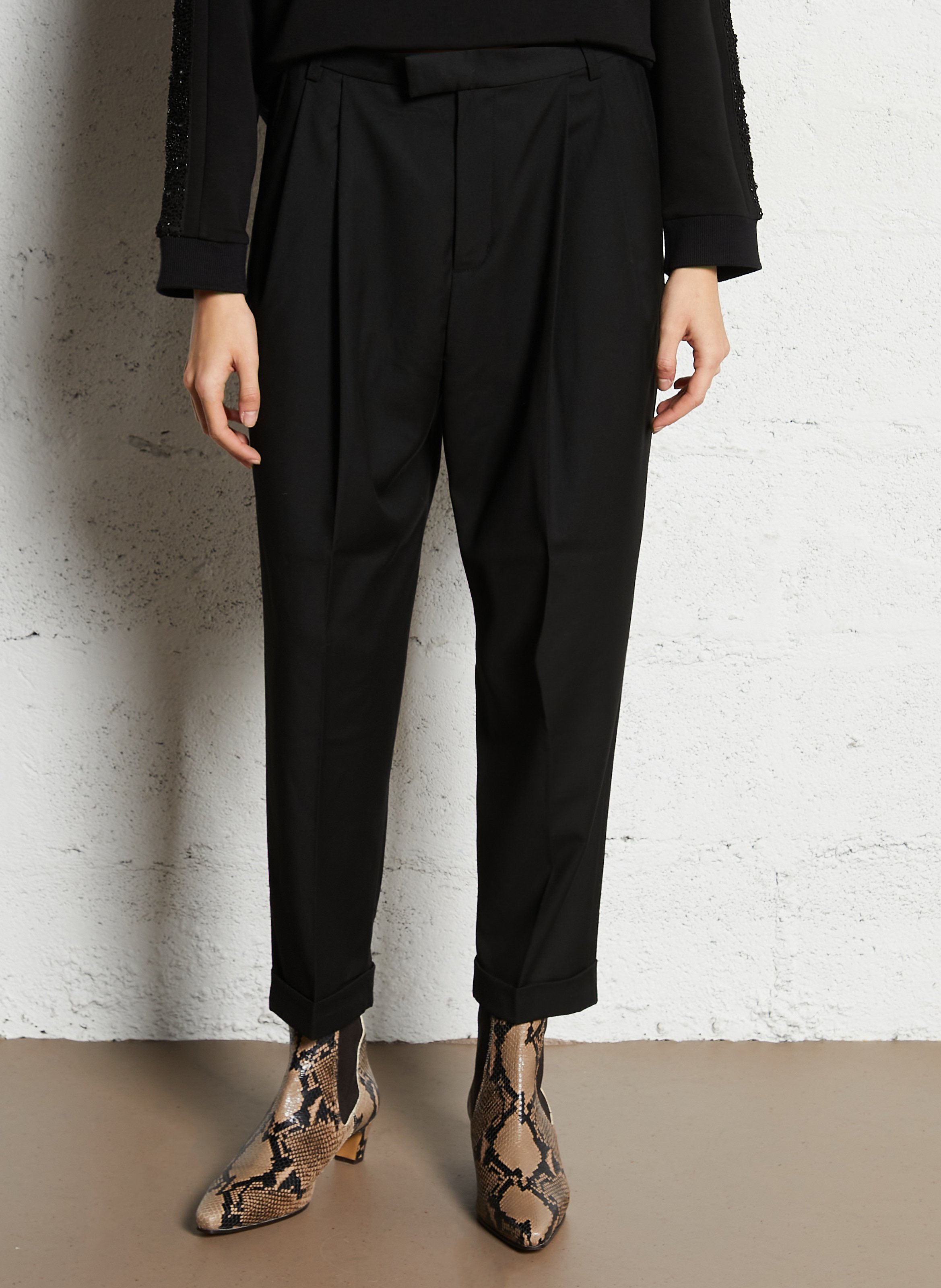 Bundfaltenhose IKKS Schwarz