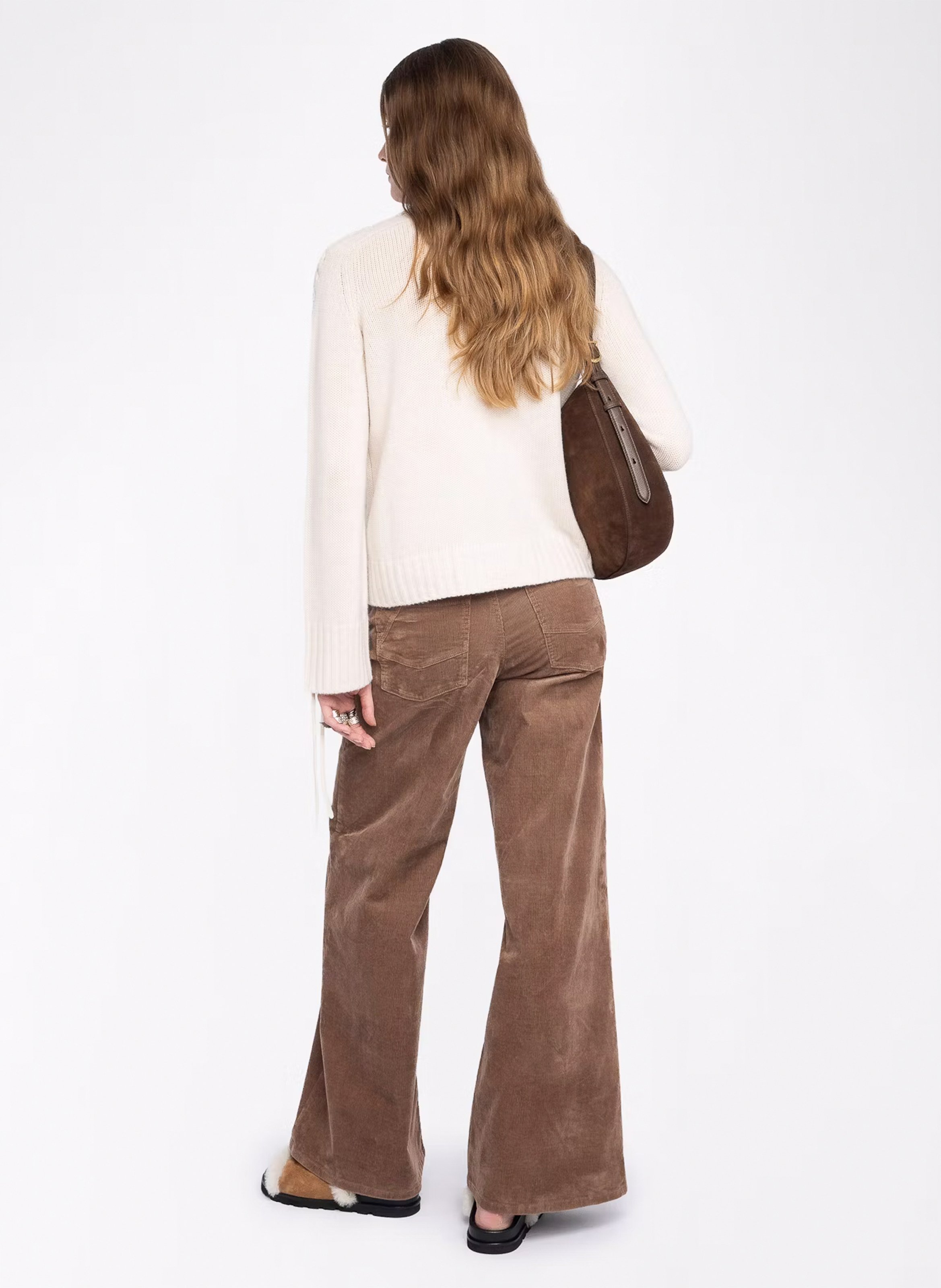 Pull col rond en laine et cachemire  ZADIG&VOLTAIRE Blanc