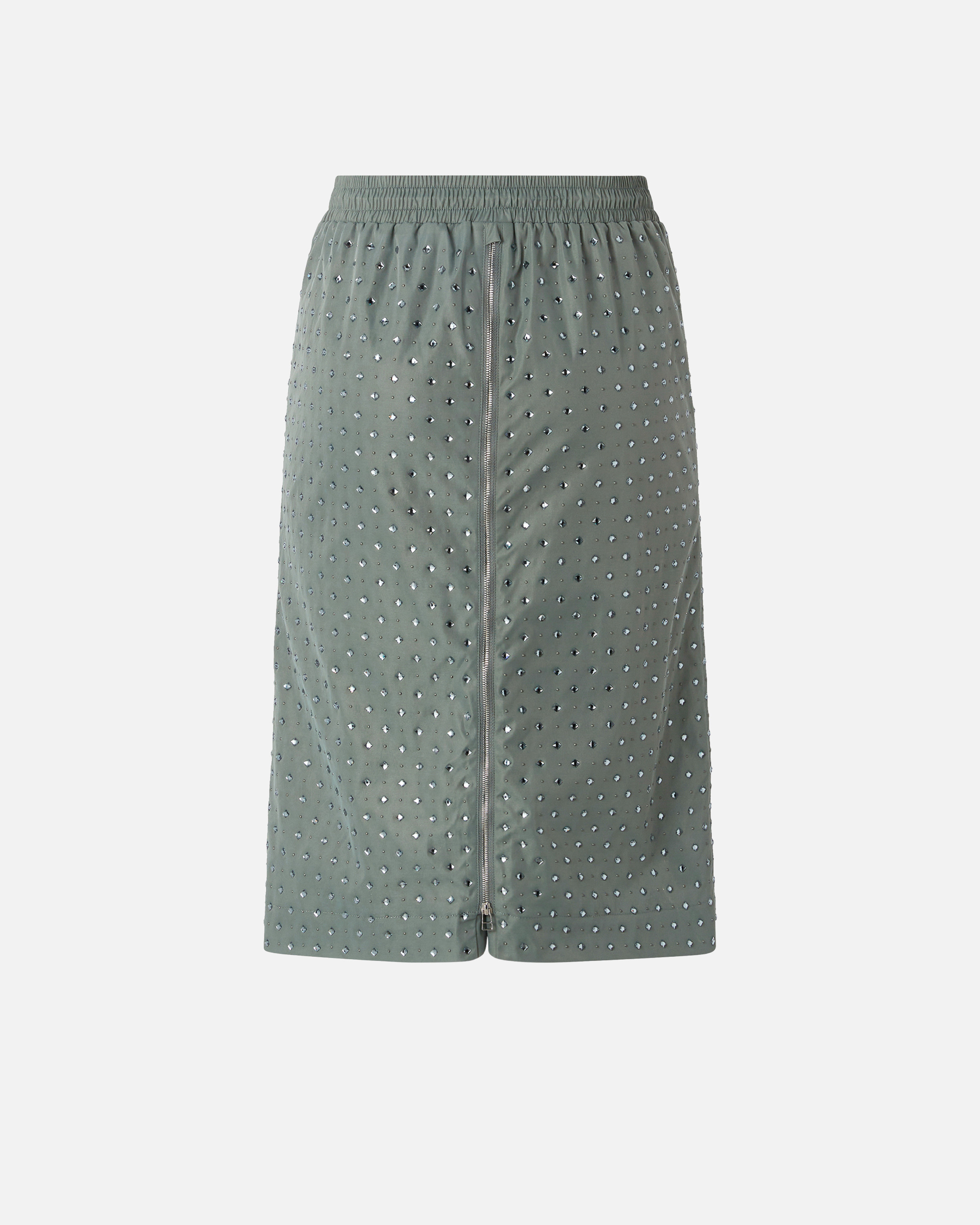 Studded mid-length skirt with rhinestones PINKO Green