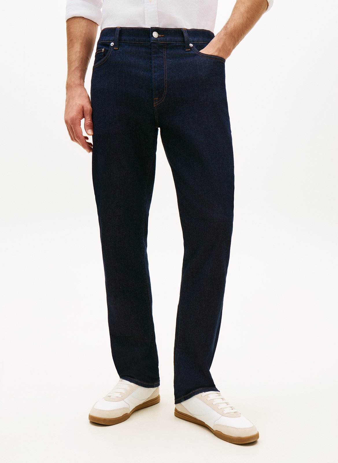 Straight leg raw denim jeans TOMMY HILFIGER Blue