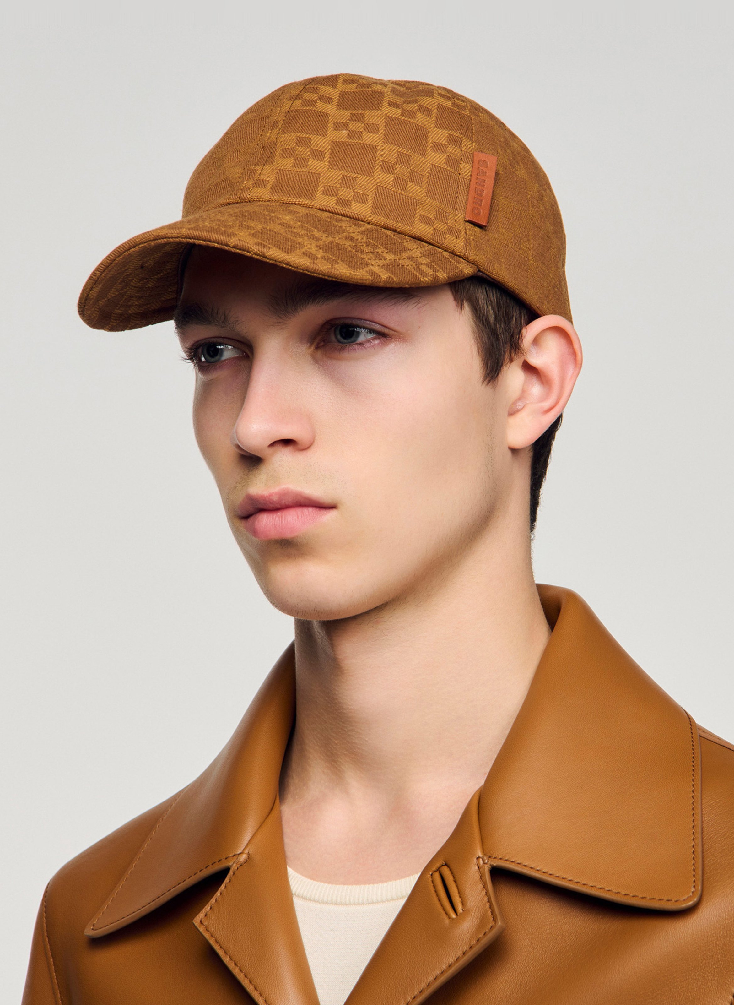 Casquette en jacquard imprimé SANDRO Marron