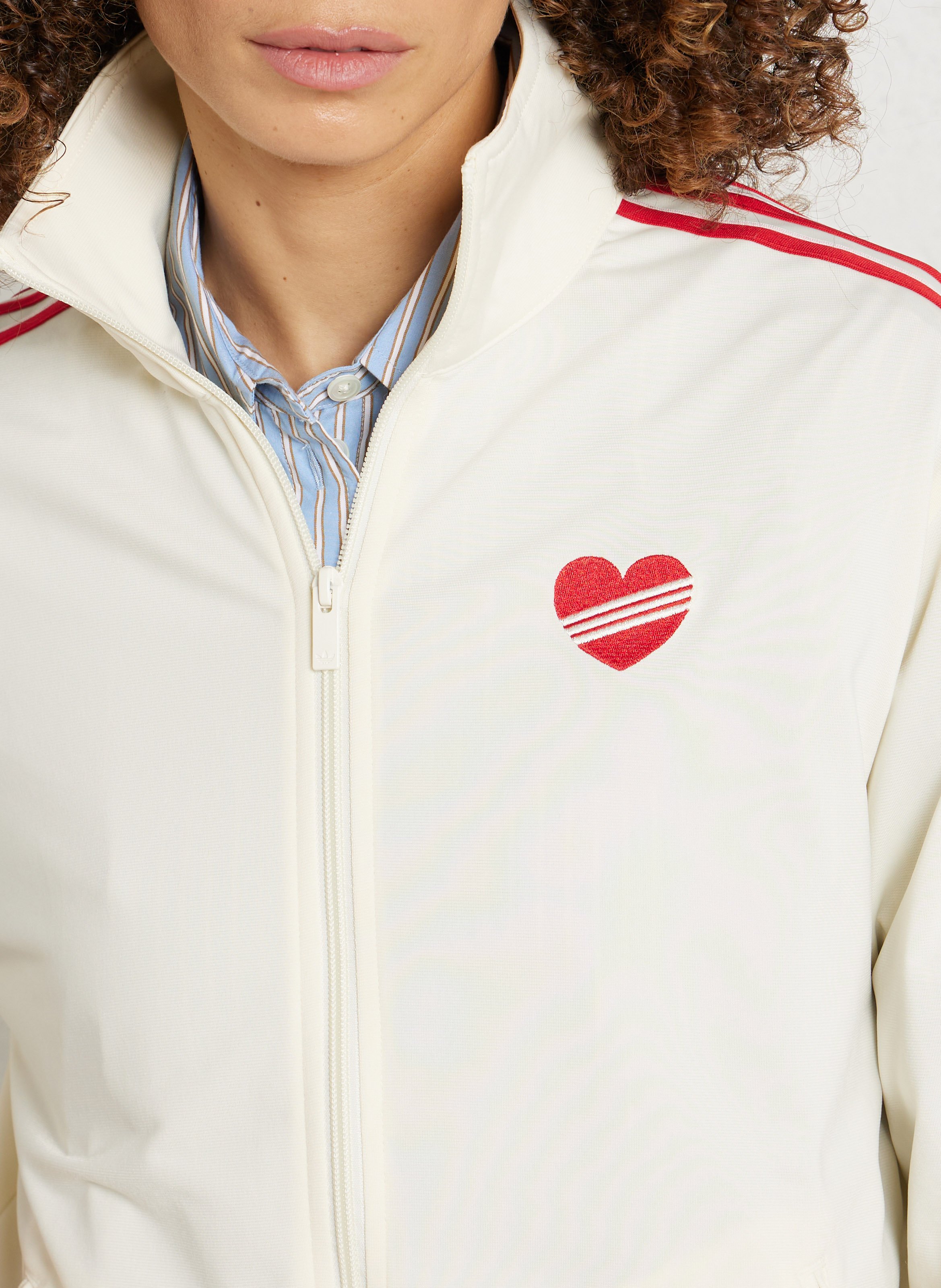 High-neck jacket ADIDAS White