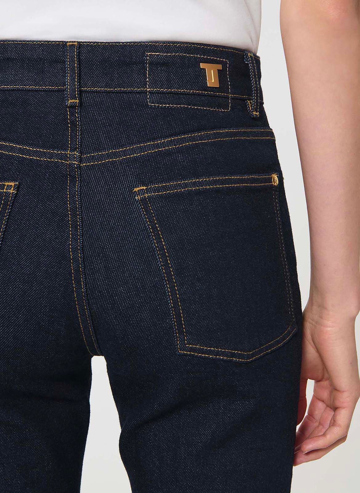 Slim fit jeans effen TARA JARMON Blauw