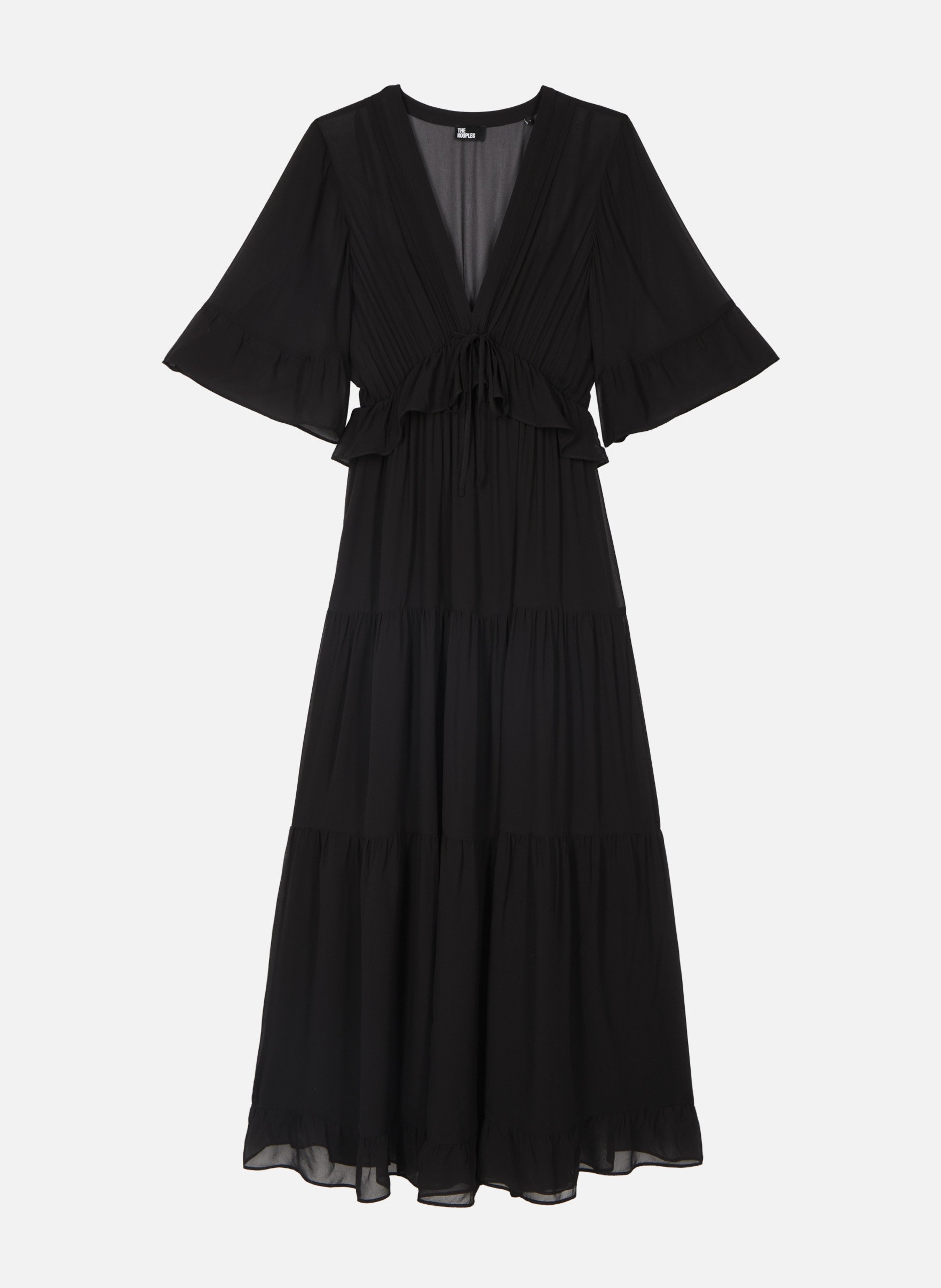 Flounced long dress THE KOOPLES Black