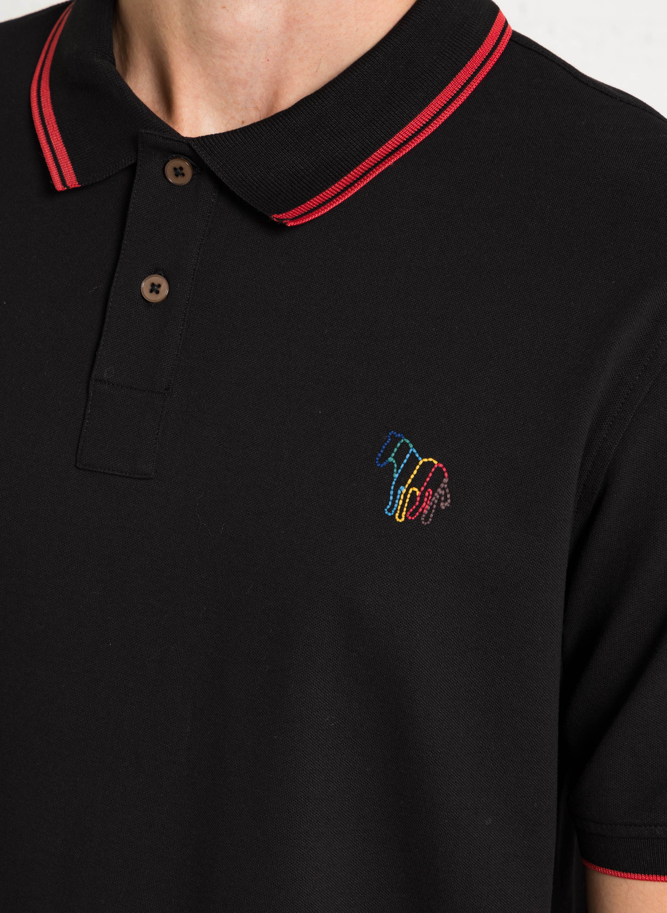 Short-sleeved polo with embroidery PAUL SMITH Black