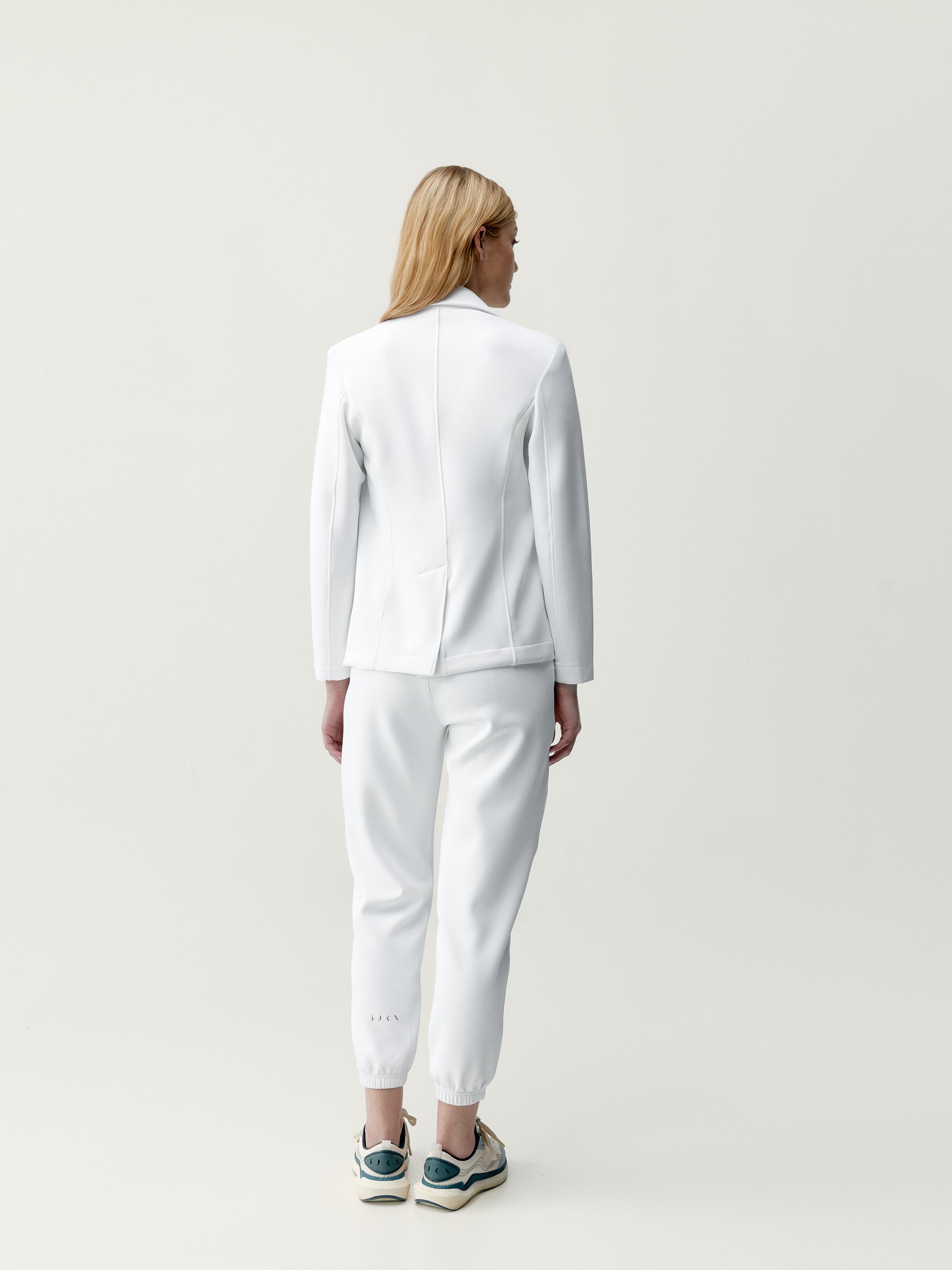 Blazer coupe droite, simple boutonnage lyssa BORN Blanc