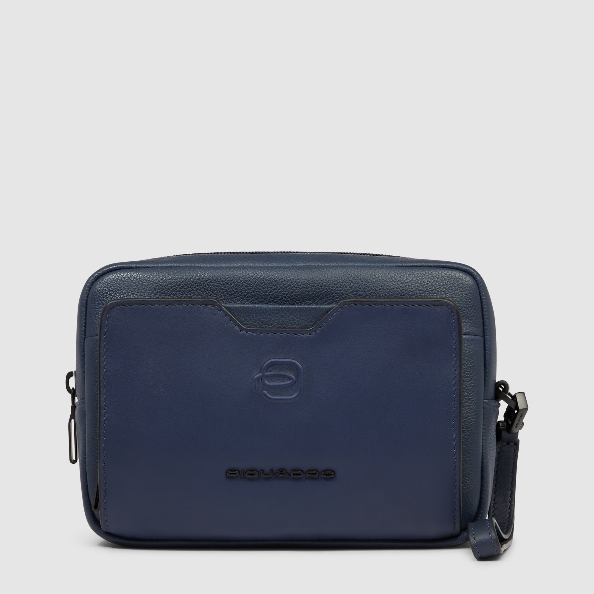 Clutch with removable shoulder strap PIQUADRO Blue
