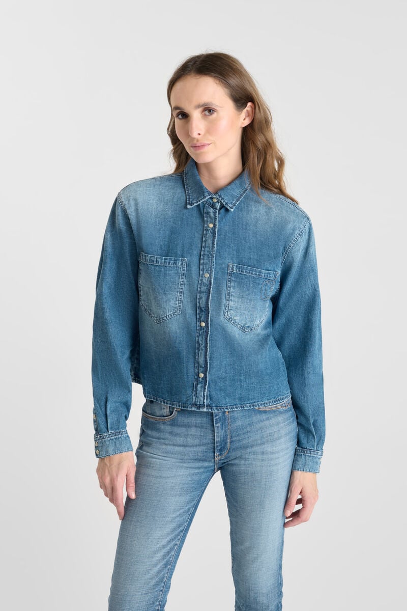 Denim shirt LE TEMPS DES CERISES Blue