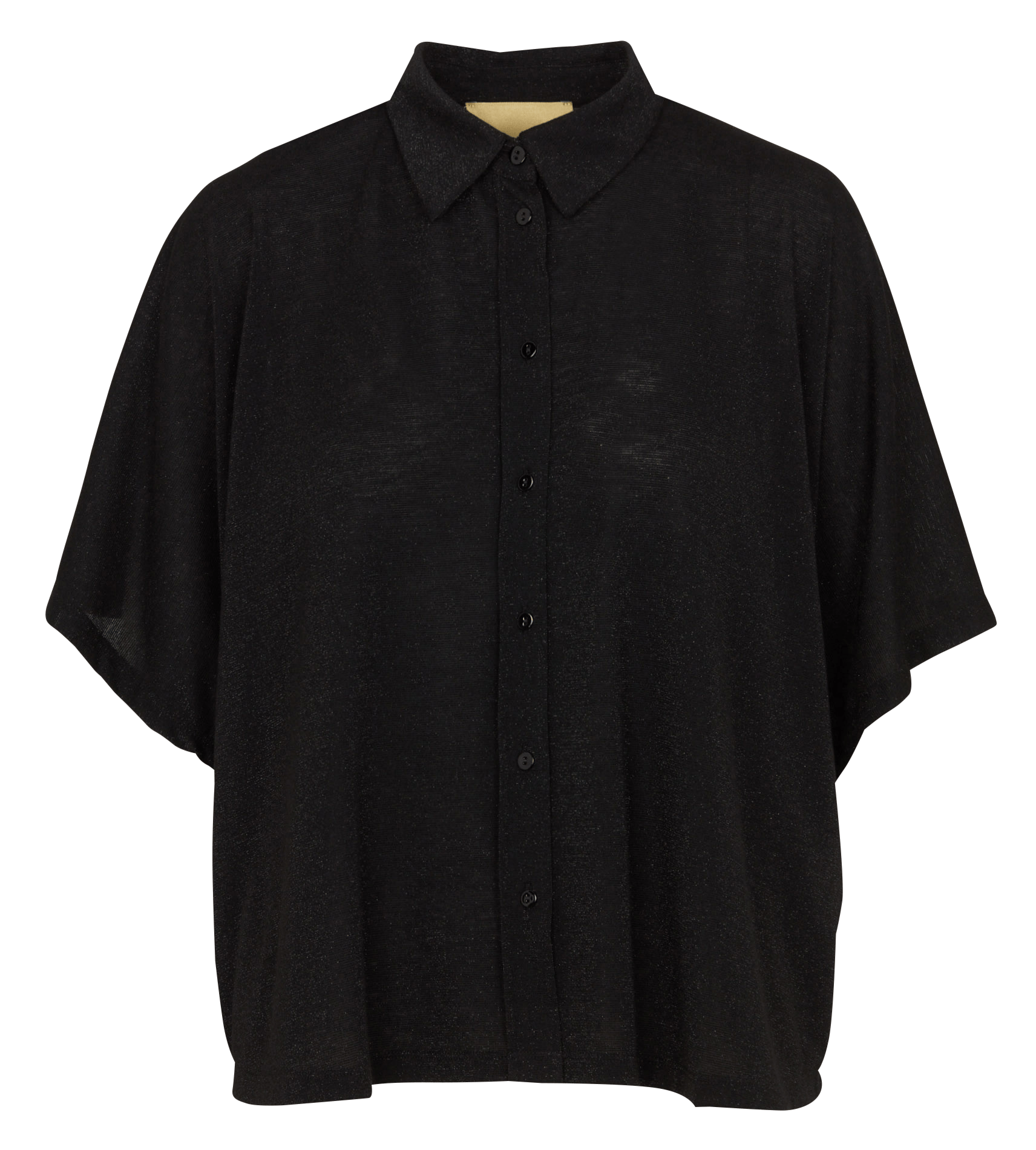 Oversize Hemd mit klassischem Kragen und Pailletten MOMONI Schwarz