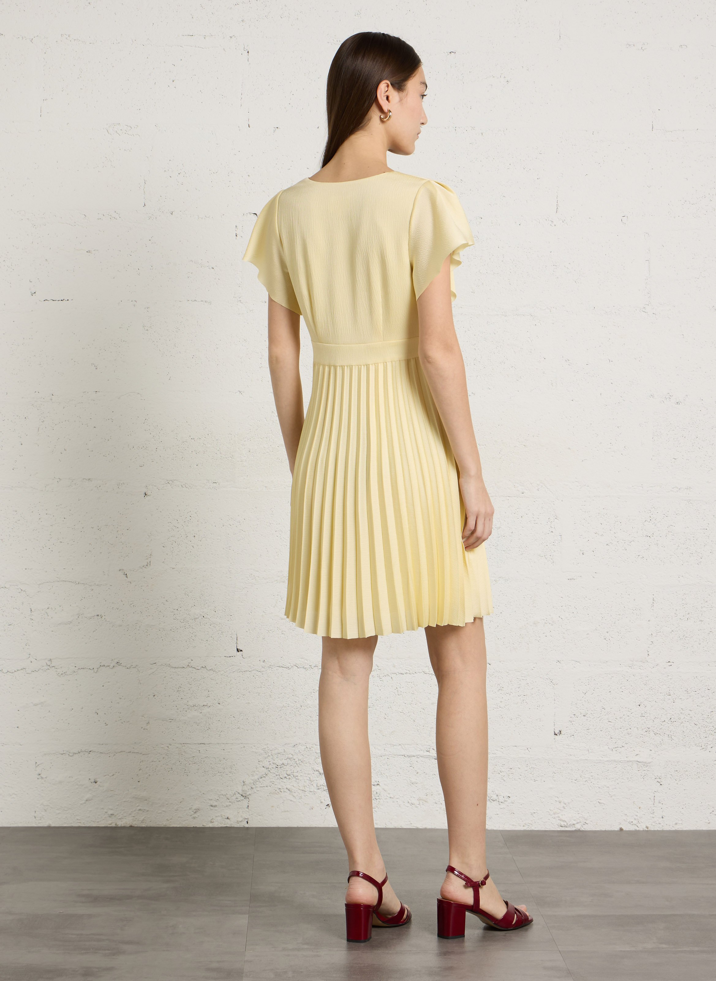 Robe courte col v MAISON 123 Jaune