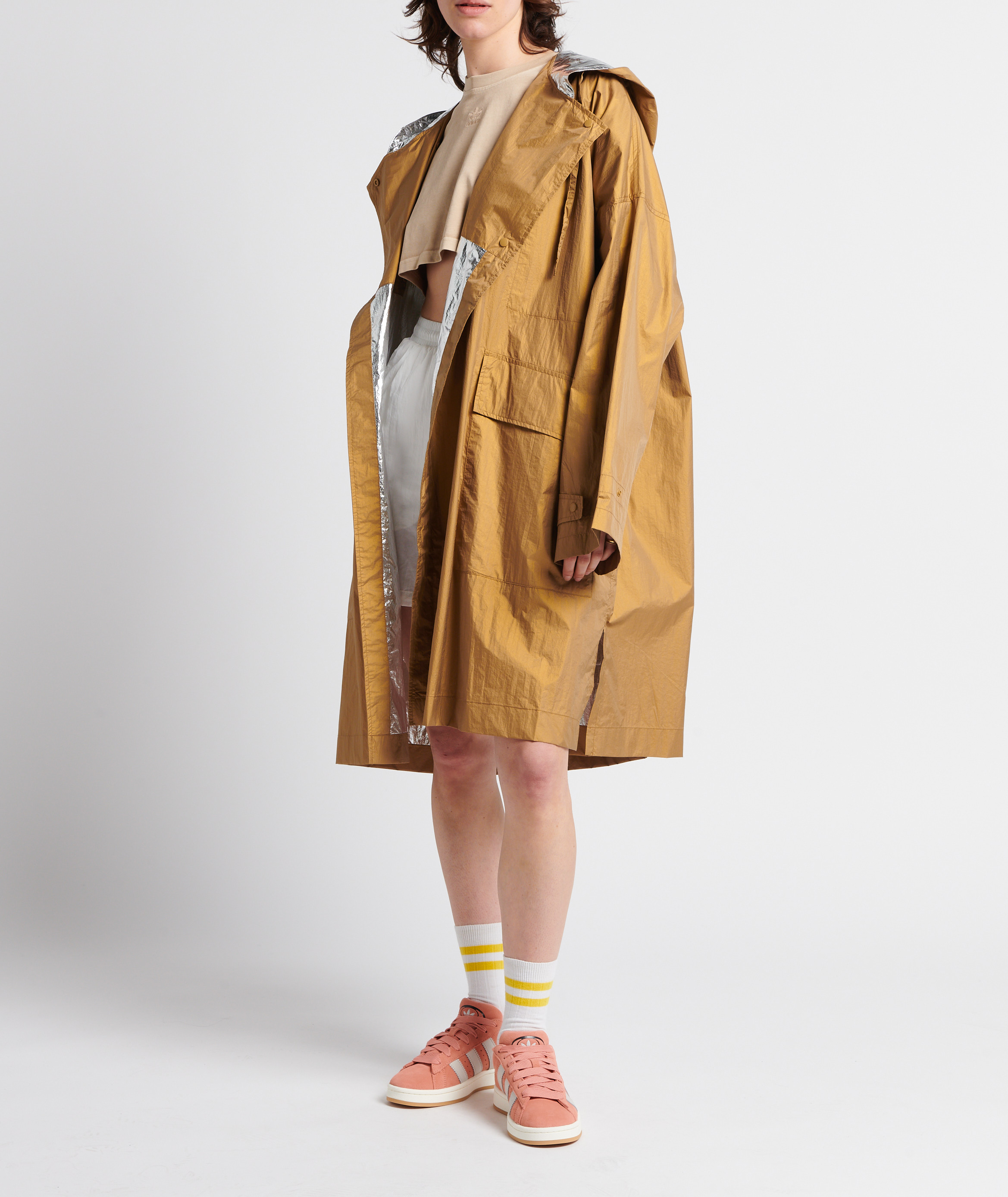 Screen-printed sports shorts ADIDAS White