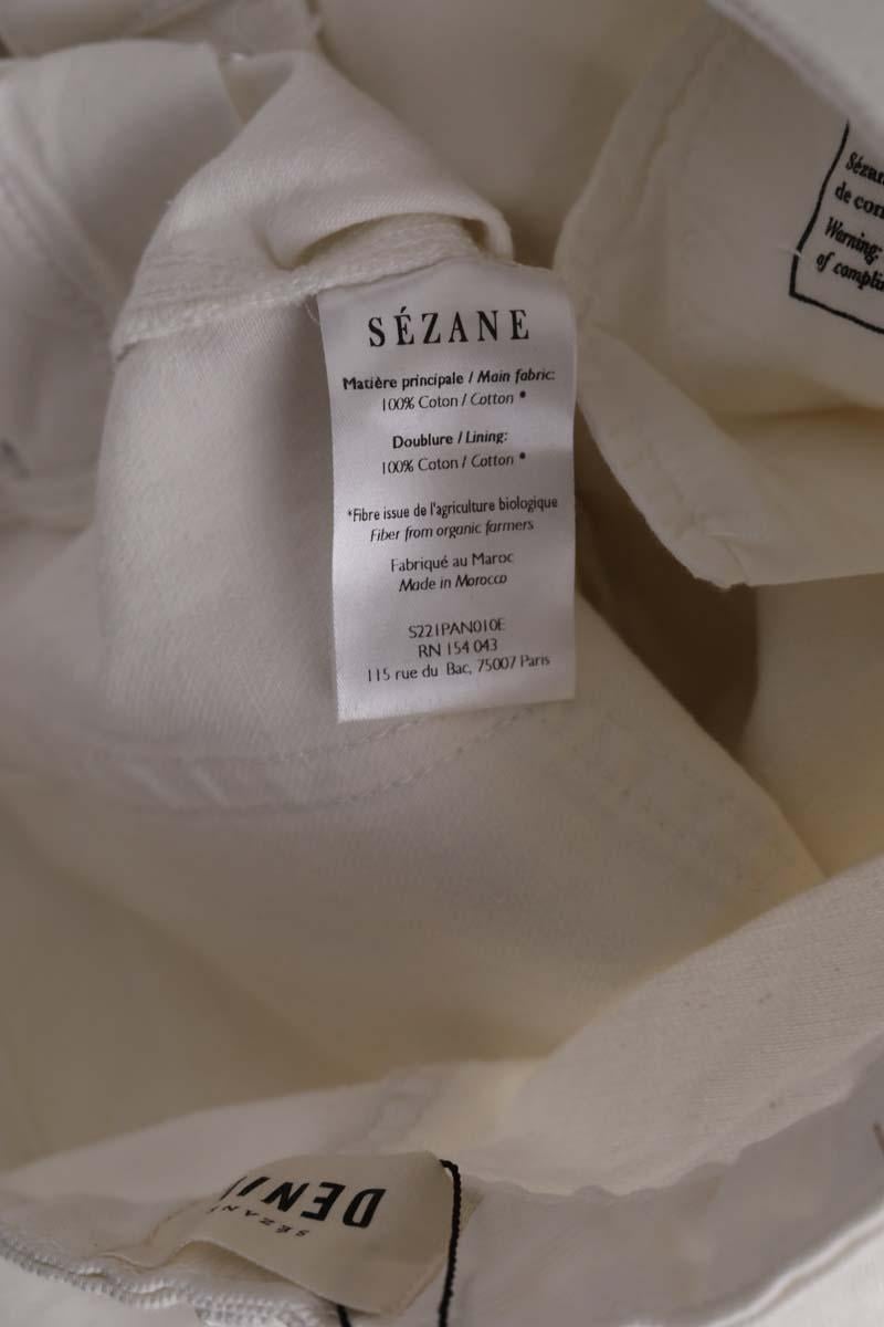 Jean boyfriend SEZANE - Seconde main Blanc