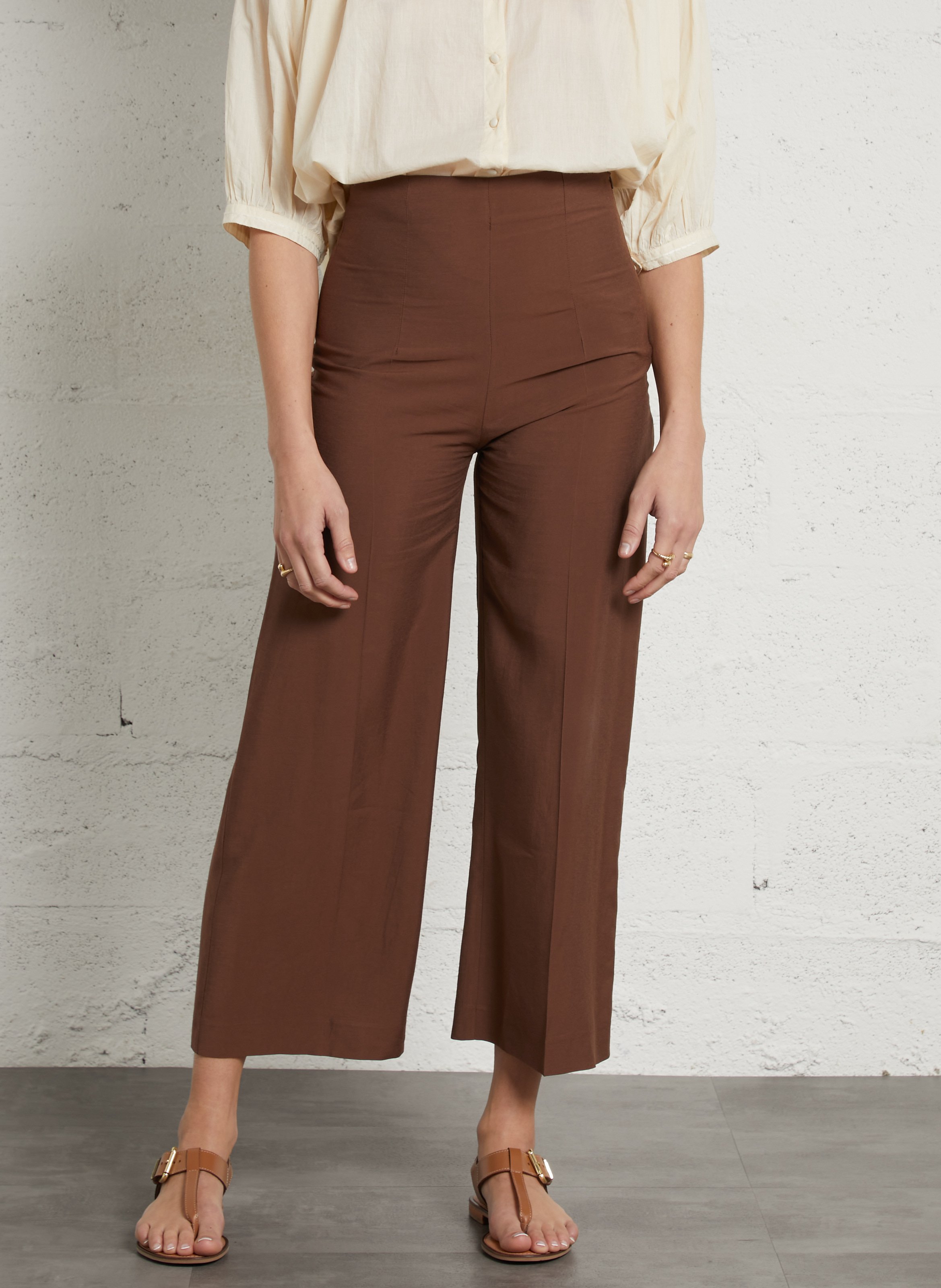 Wijde broek MASSCOB Bruin