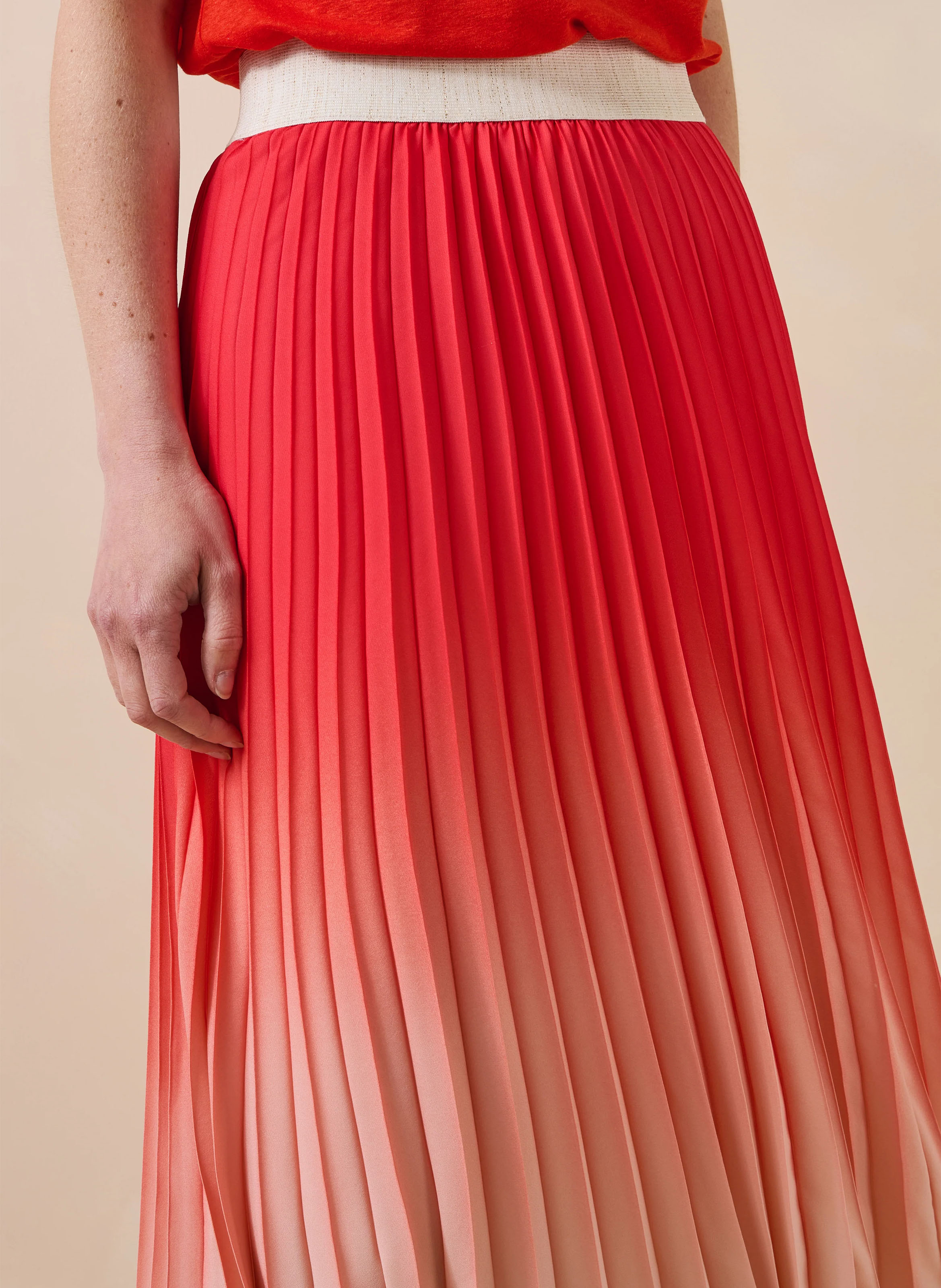 Jupe midi évasée  LA FEE MARABOUTEE Rouge