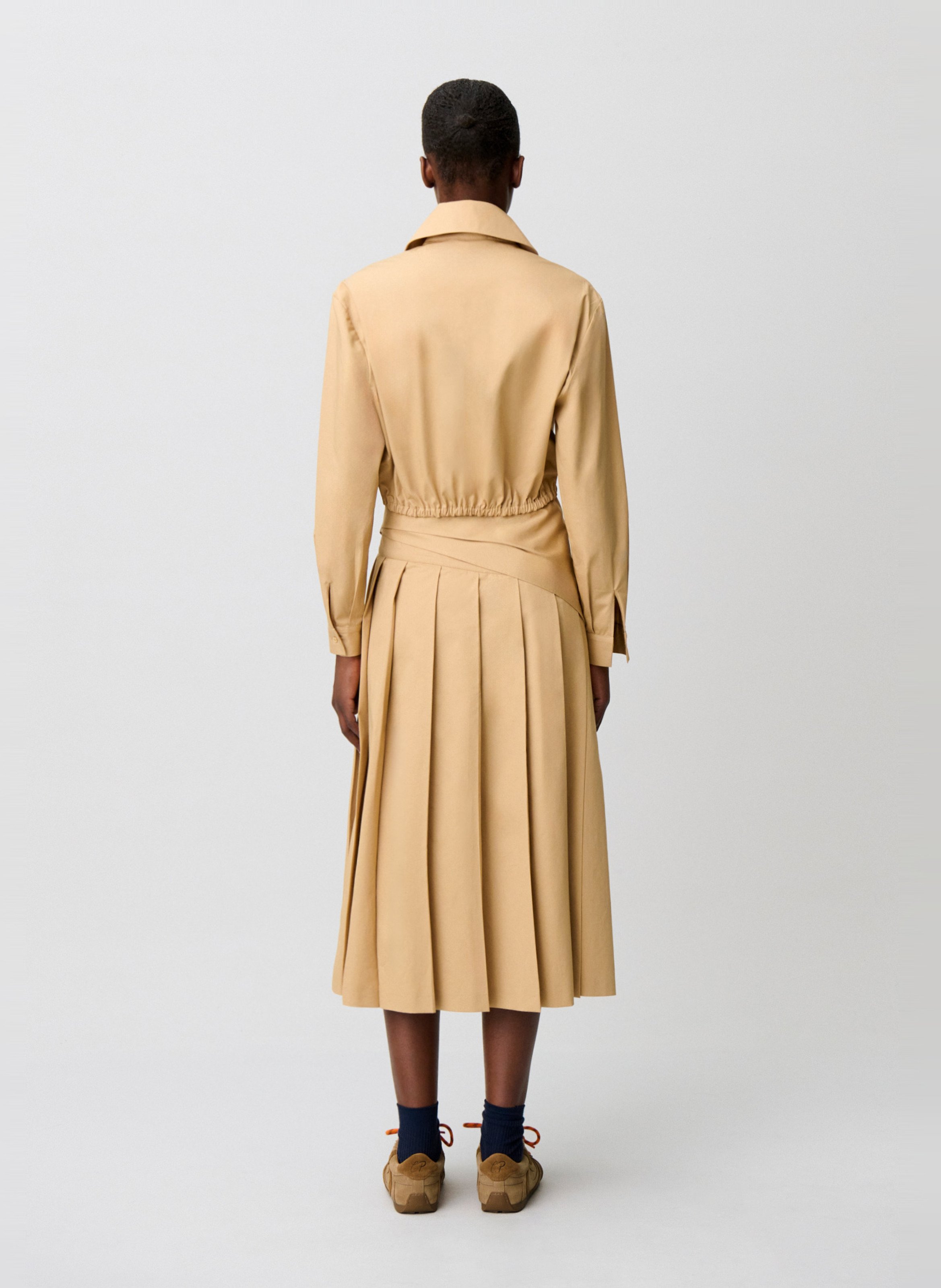 Katoenen slim fit overhemd CLAUDIE PIERLOT Beige