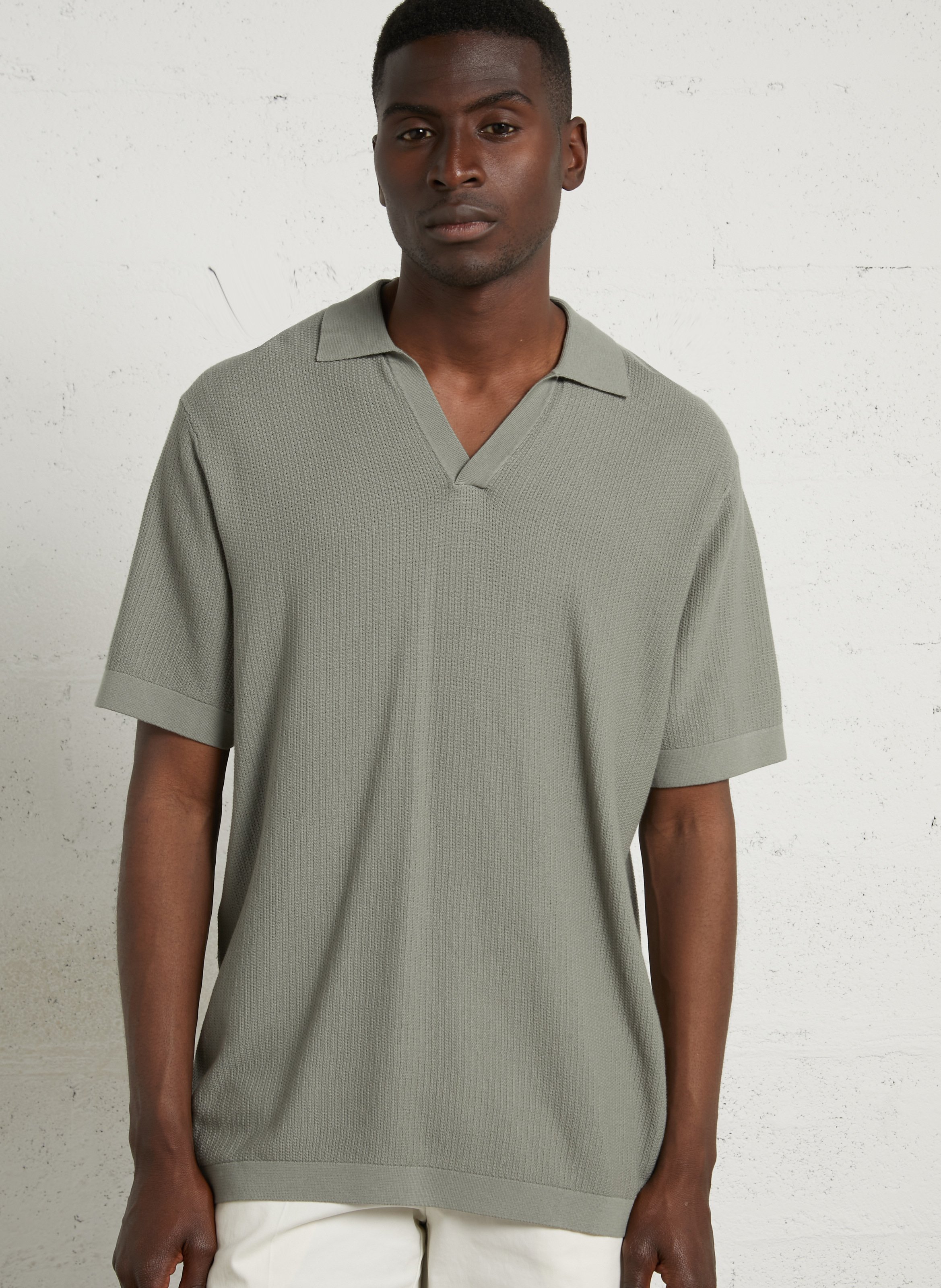 Pull droit en coton HACKETT Vert