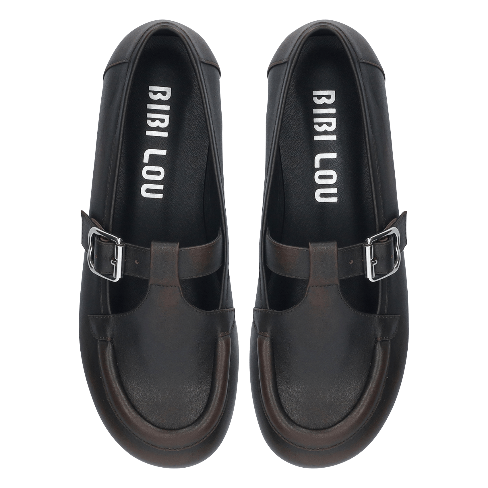 Leren mocassins met gesp BIBI LOU Bruin