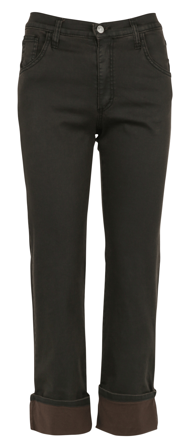 Gerade geschnittene Jeans mit Umschlag aus Baumwollmischung PLEASE Blau