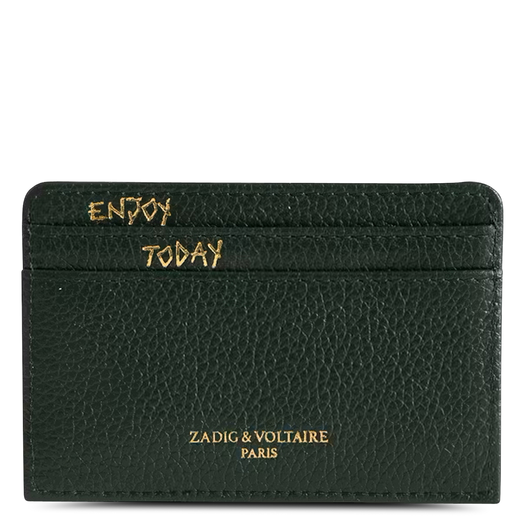 Porte cartes en cuir ZADIG&VOLTAIRE Vert