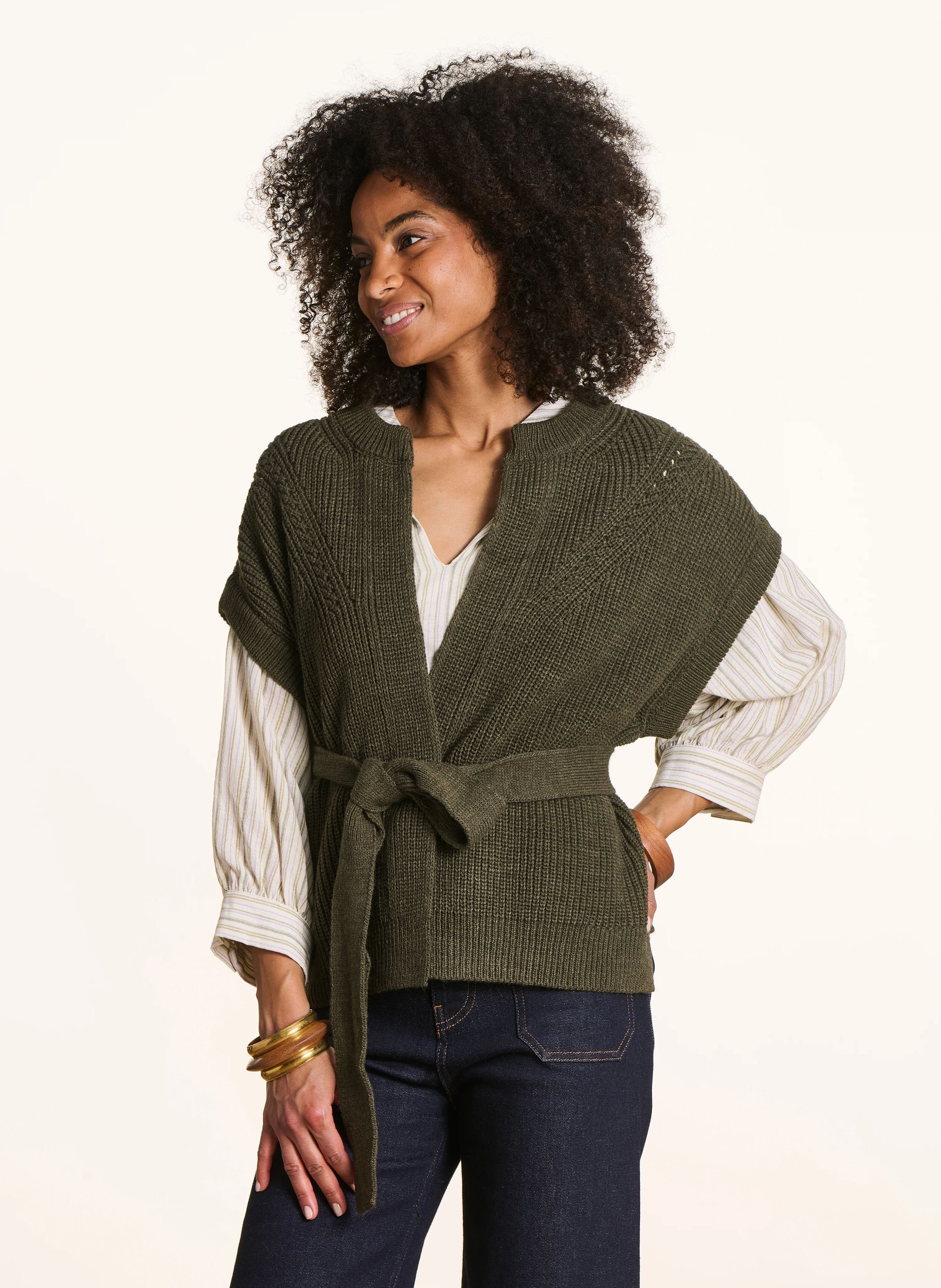 Strickjacke mit Rundhalsausschnitt LA FEE MARABOUTEE