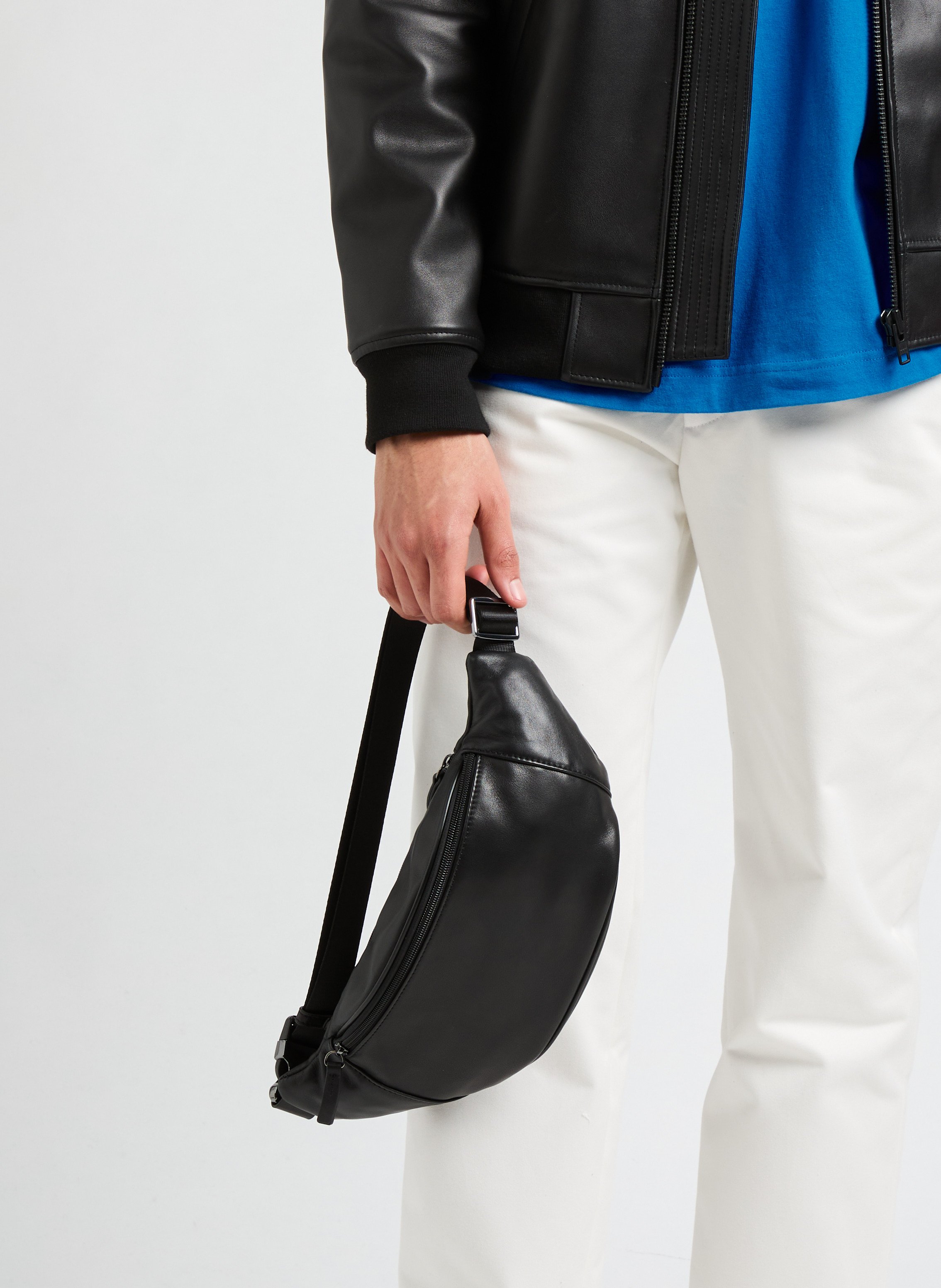 Faux leather belt bag SAISON 1865 Black