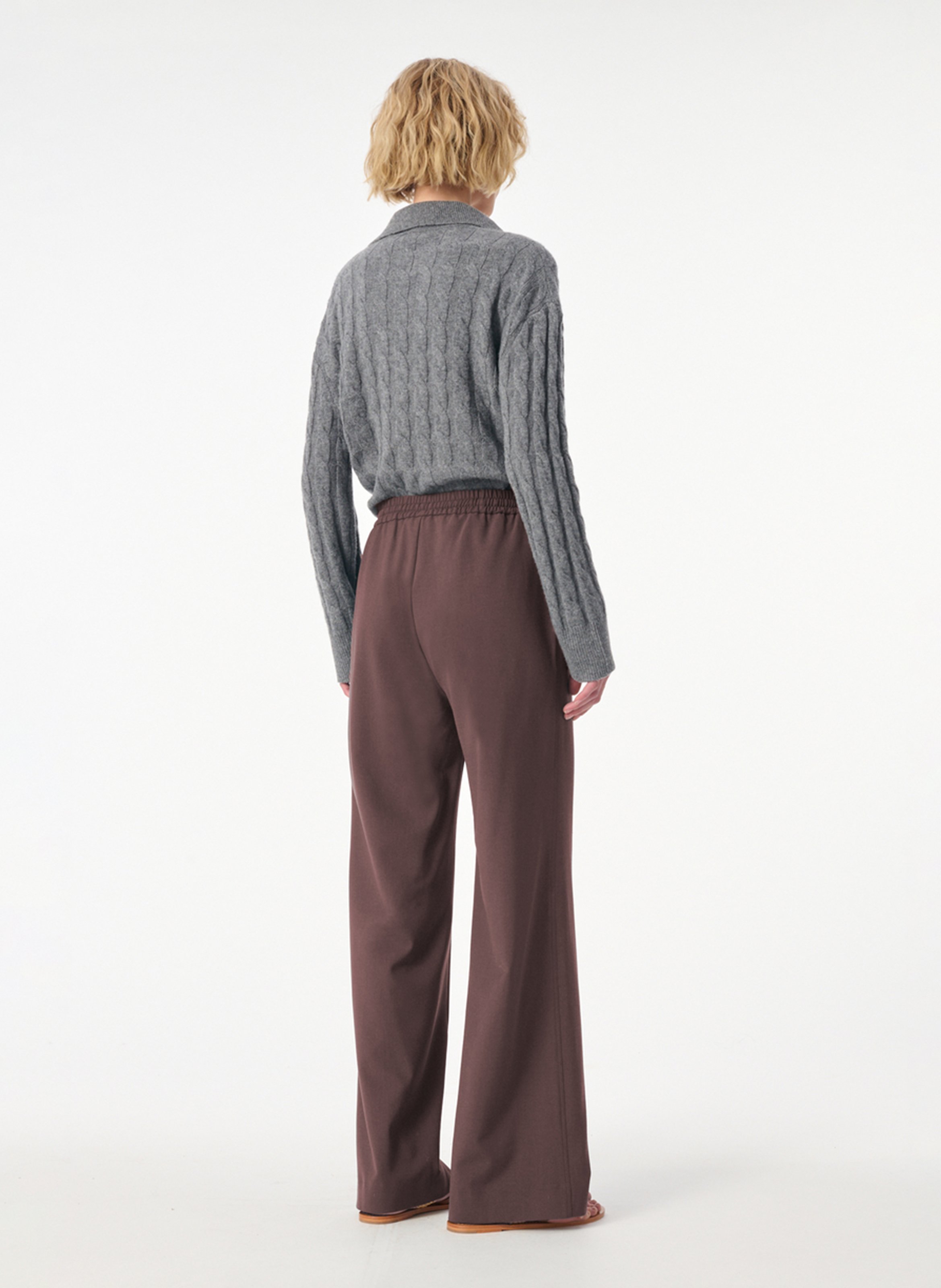Fluid and lightweight pleated trousers | Brown VANESSA BRUNO Women