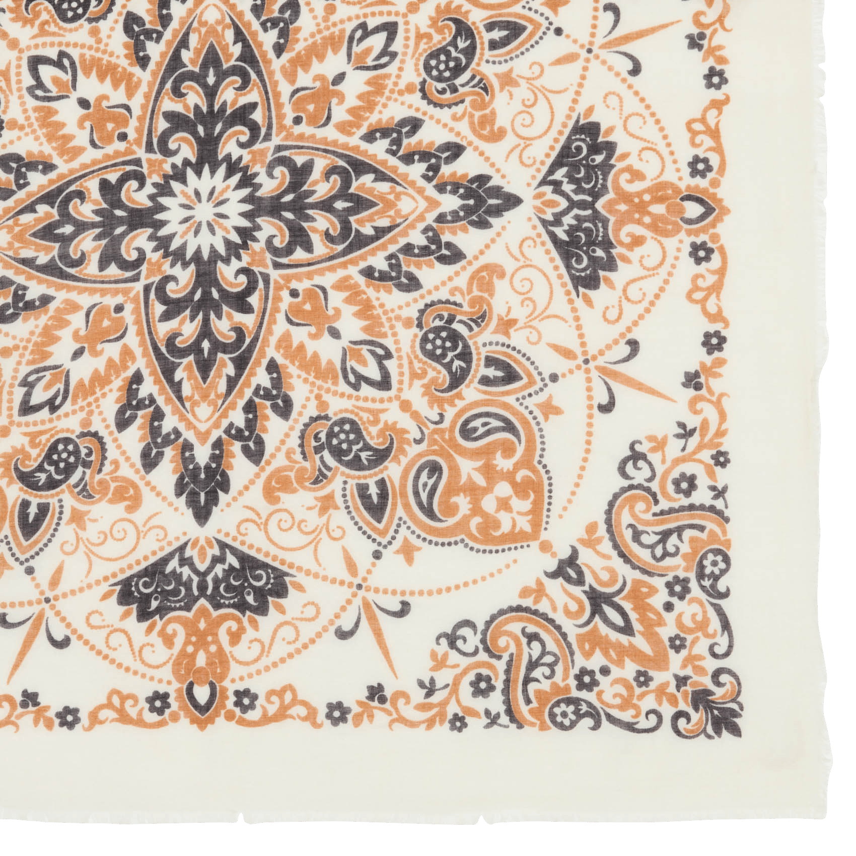 Haddock wool and silk printed scarf MAISON LECOMTE FLAMENT