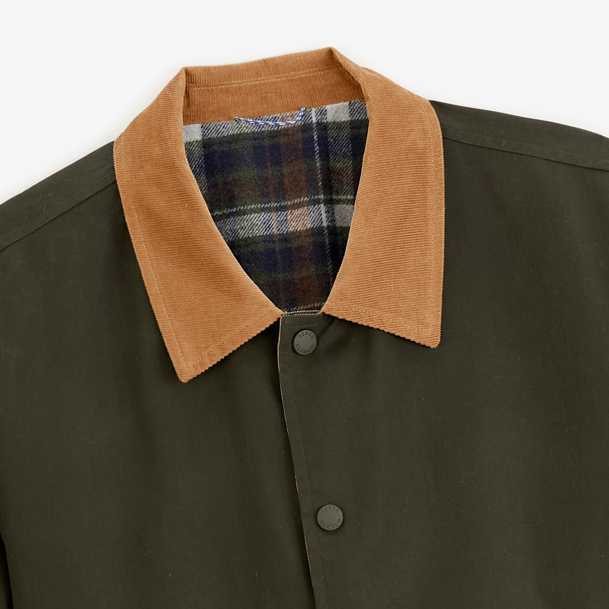 DAN water-repellent jacket with military green velvet collar SBPLAY SERGE BLANCO Beige