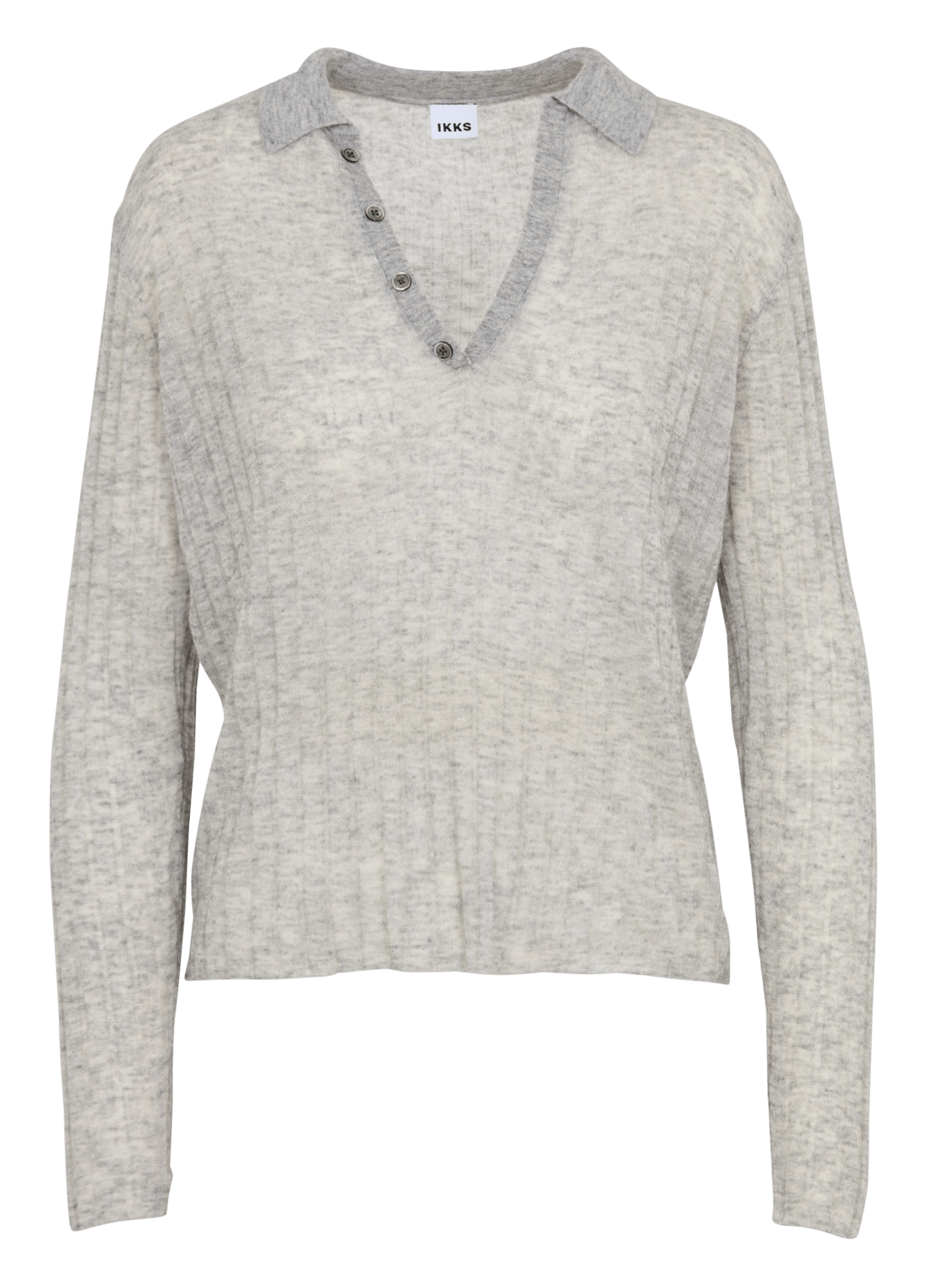 Wool-blend V-neck sweater IKKS Grey
