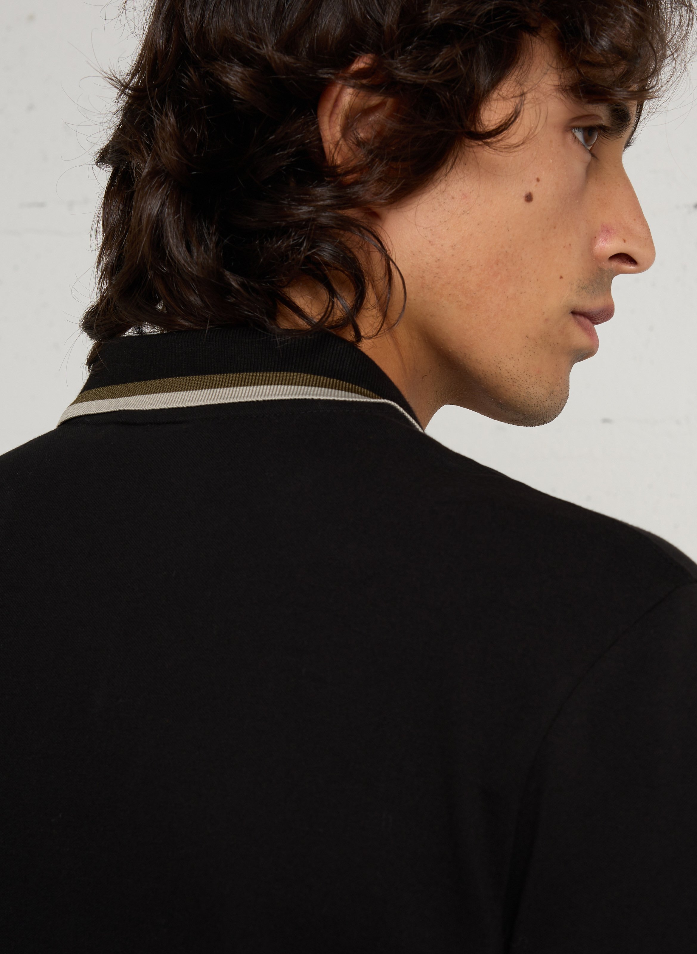 Polo droit manches courtes en coton bio mélangé PAUL SMITH Noir