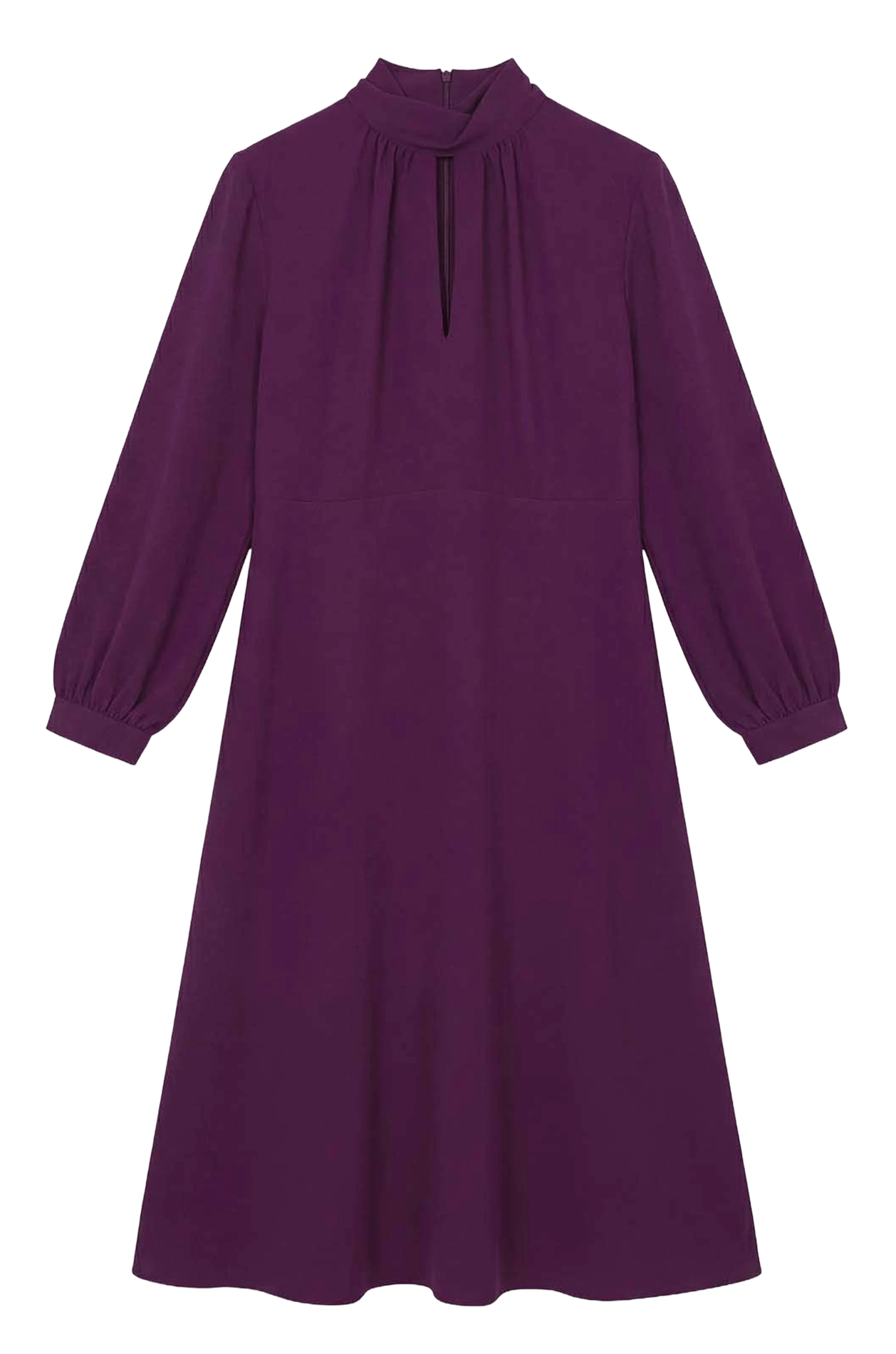 Plain loose-fitting long-sleeved dress | Purple TARA JARMON Women