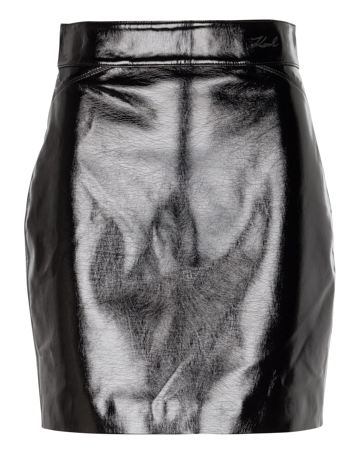 Short straight-cut skirt KARL LAGERFELD Black