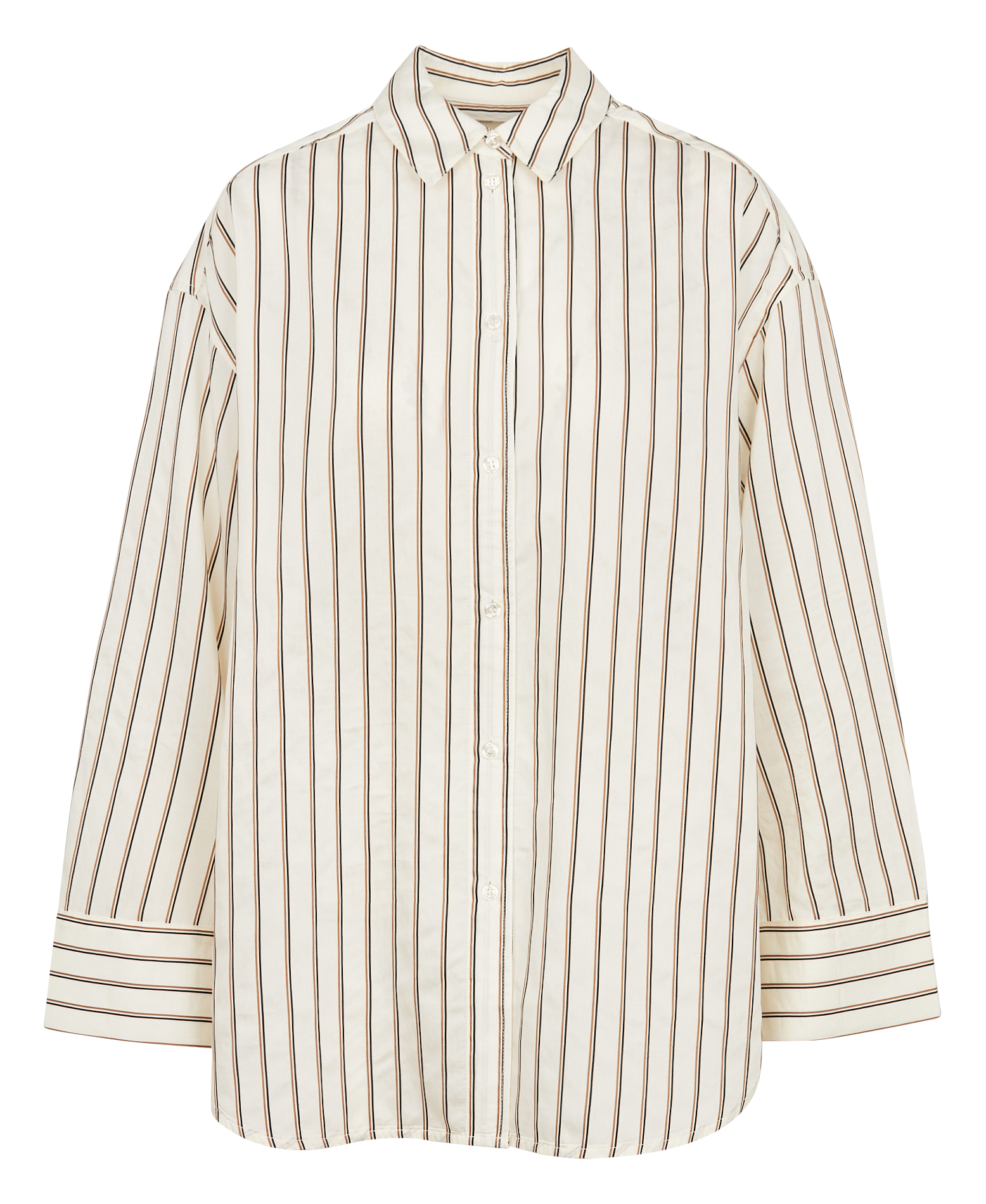 Loose-fit striped shirt SAMSOE SAMSOE White