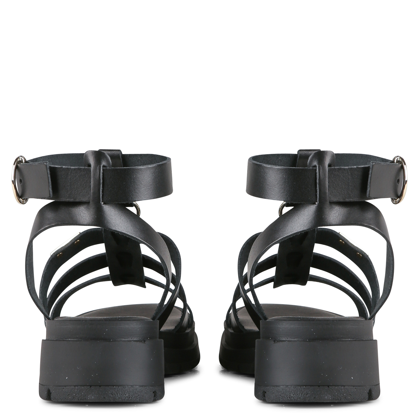 Ledersandalen mit Absatz LES TROPEZIENNES PAR M.BELARBI Schwarz