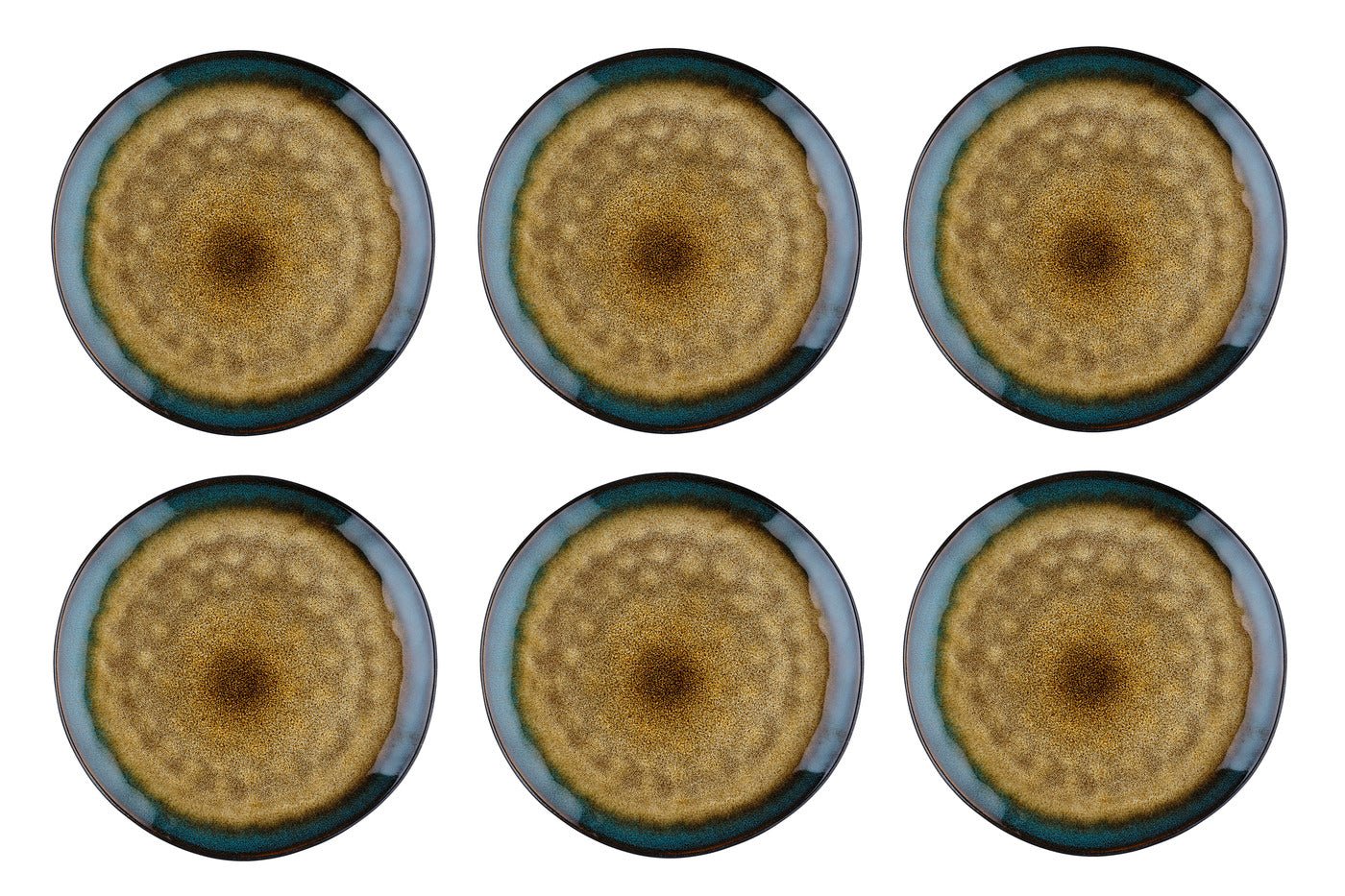 Island land & sea ø28cm plate - 6 pieces BJORN Brown