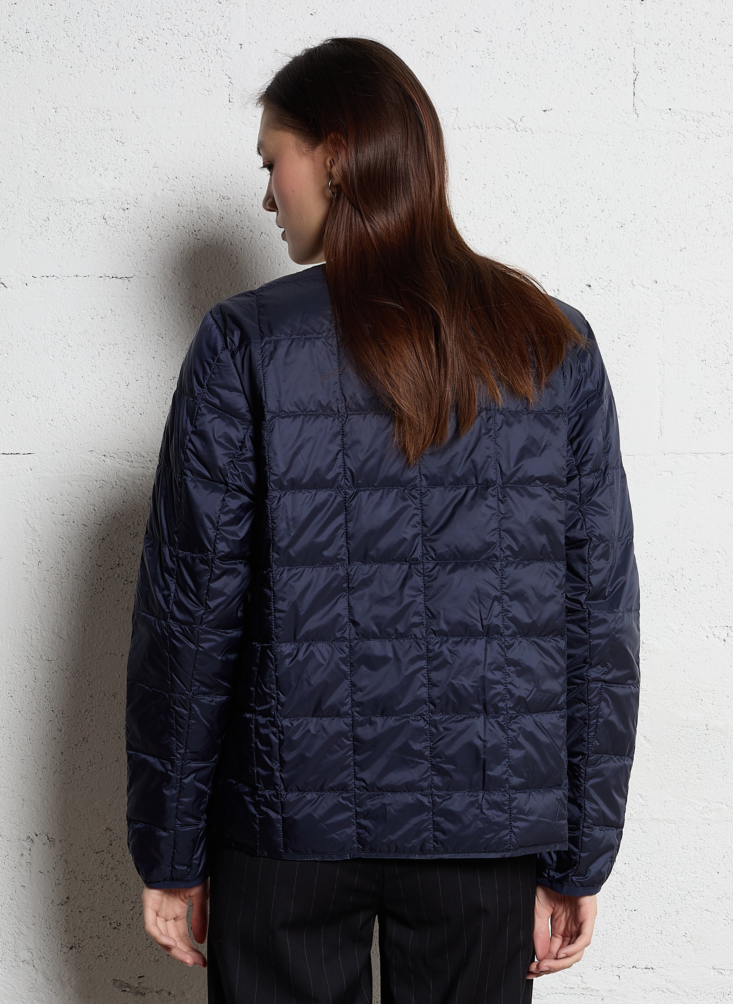 Veste col rond matelassée TAION Bleu