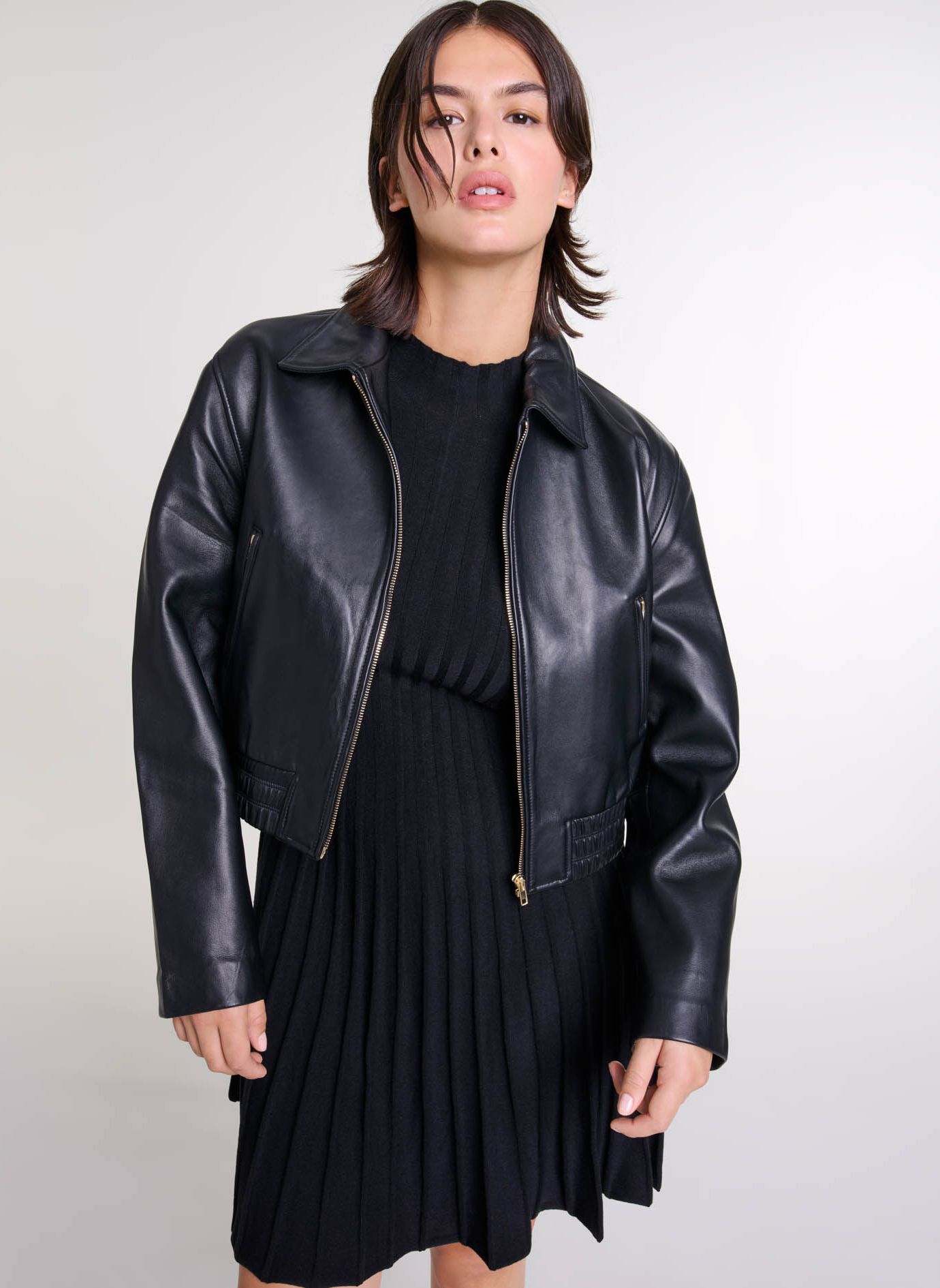 Maje blouson fashion en cuir