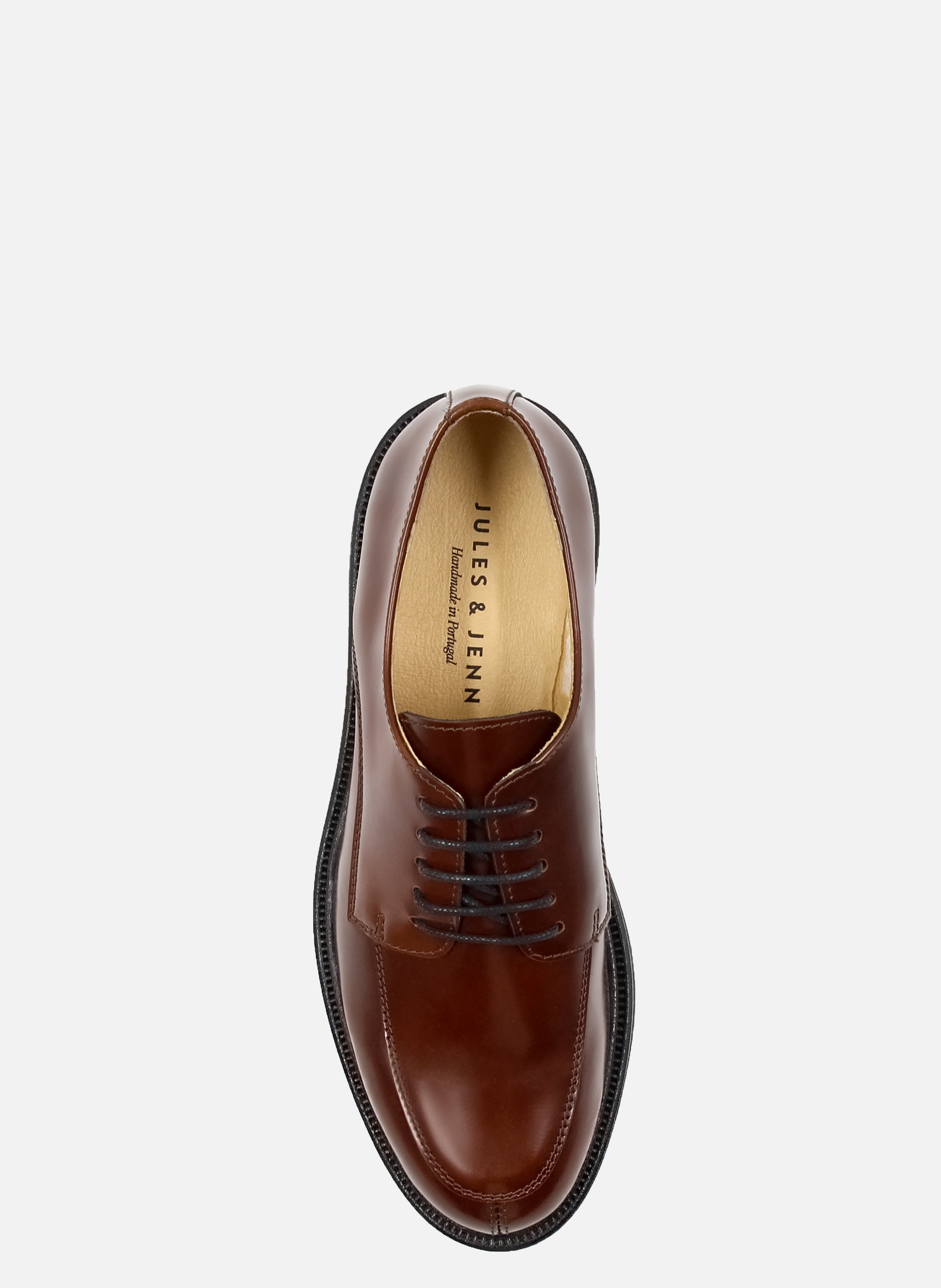 Shiny leather Derby shoes JULES & JENN Brown