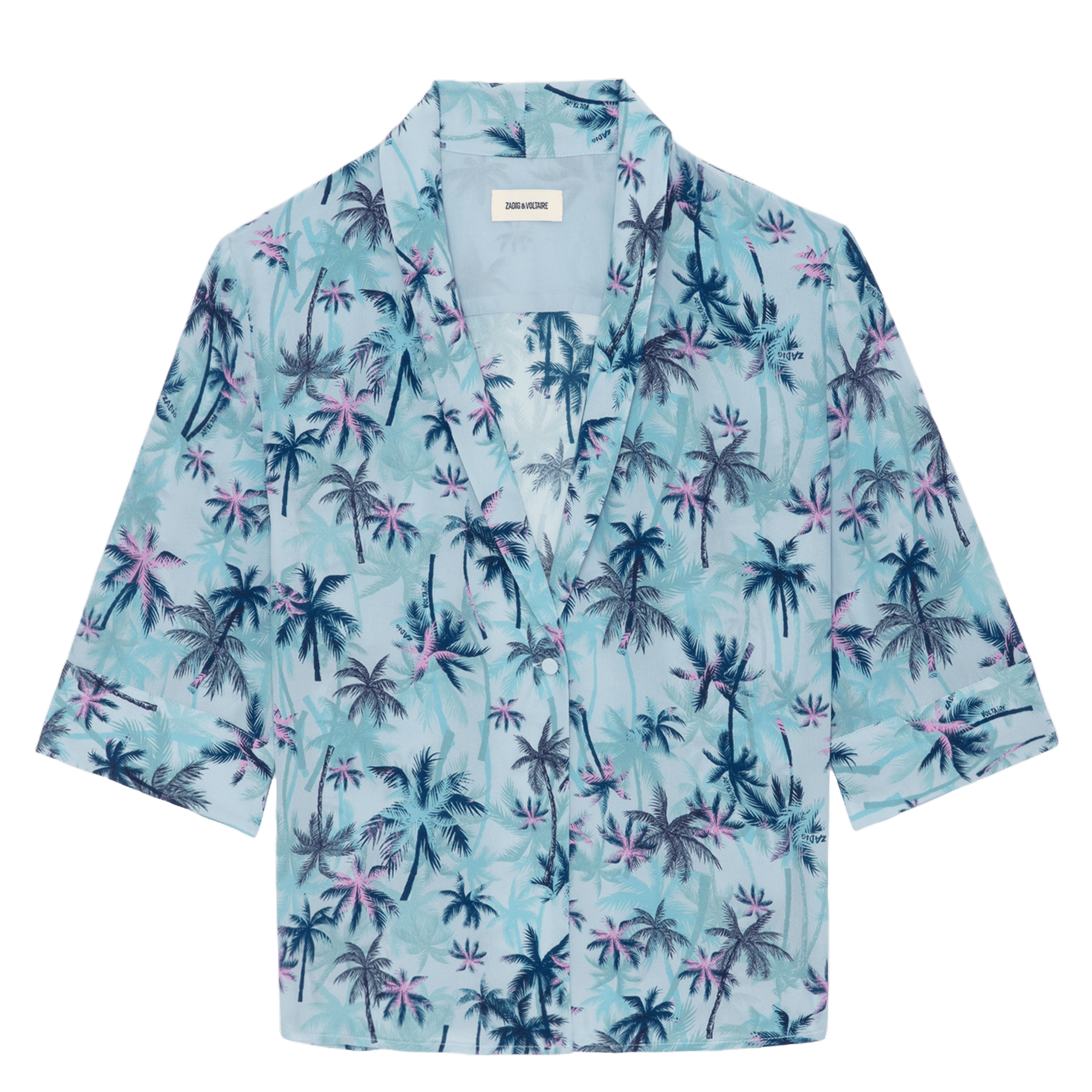 Seidenbluse mit V-Ausschnitt ZADIG&VOLTAIRE Blau