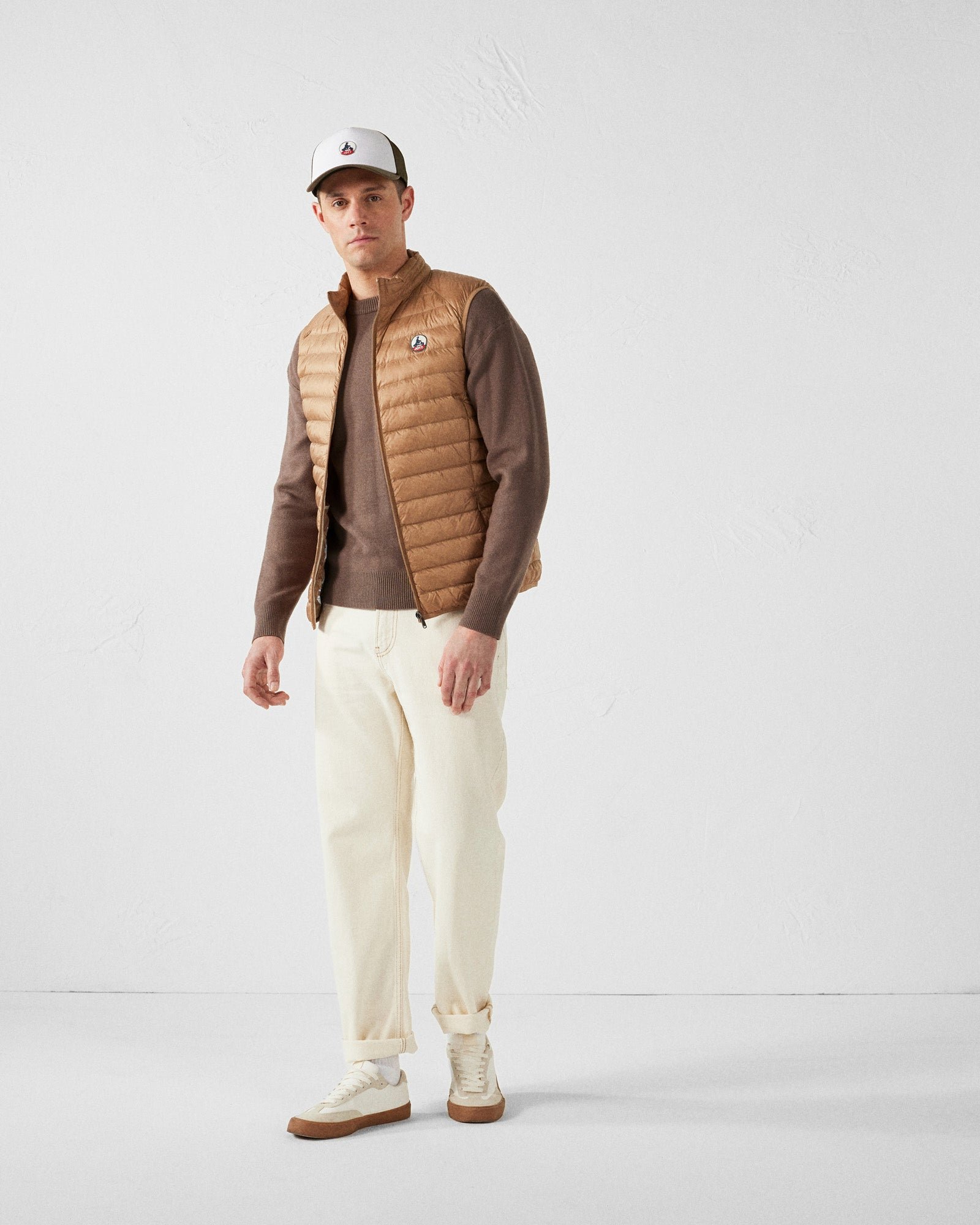 Sleeveless puffer jacket Tom JOTT Brown