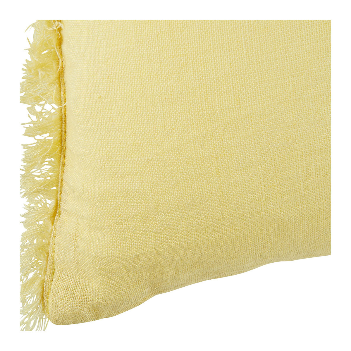 Chloé washed linen cushion cover BLANC D'IVOIRE Yellow